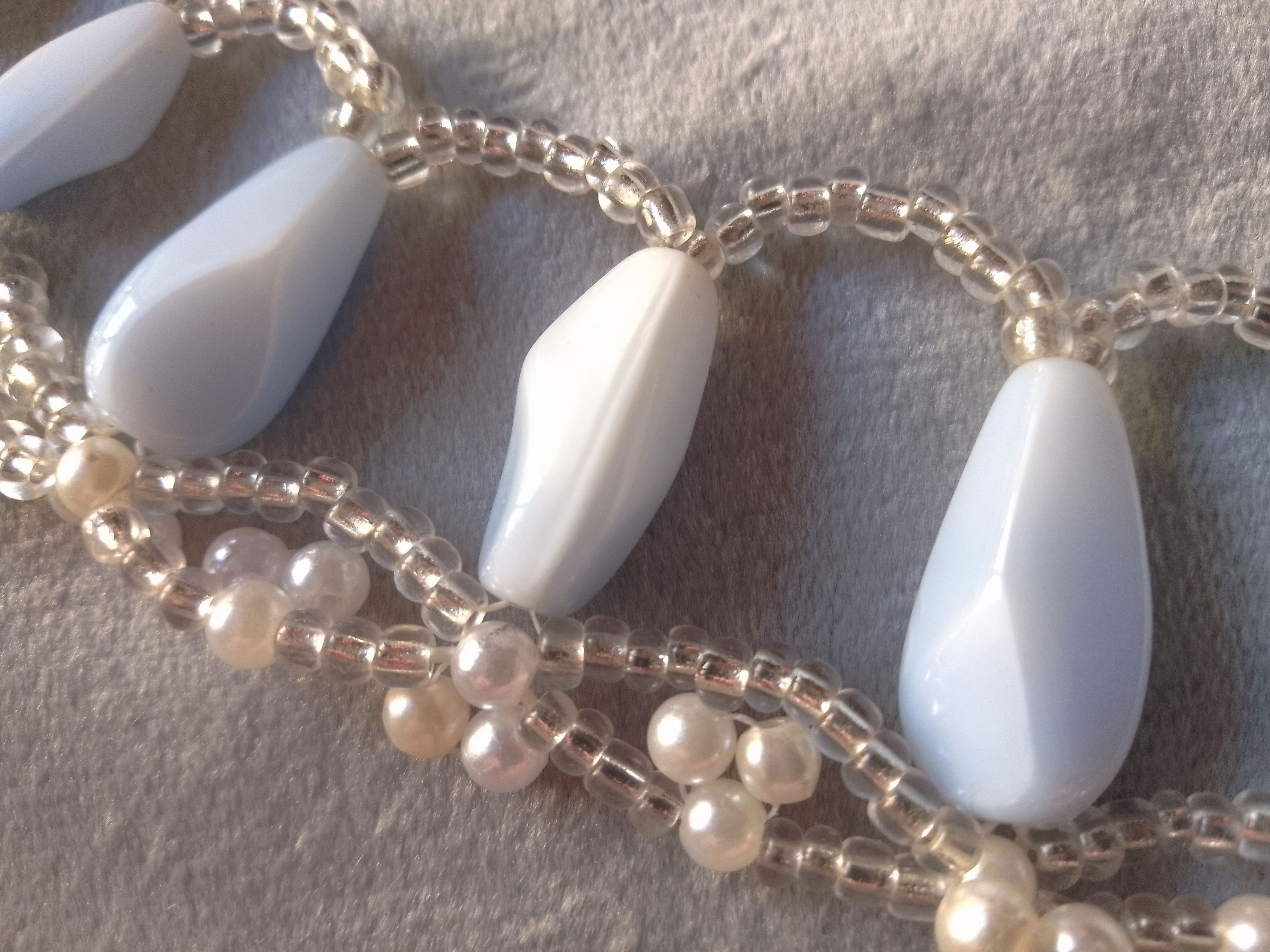 Handmade Necklace Tumbled Blue Quartz Stones Elegant Wedding Size ONE SIZE - 7 Thumbnail