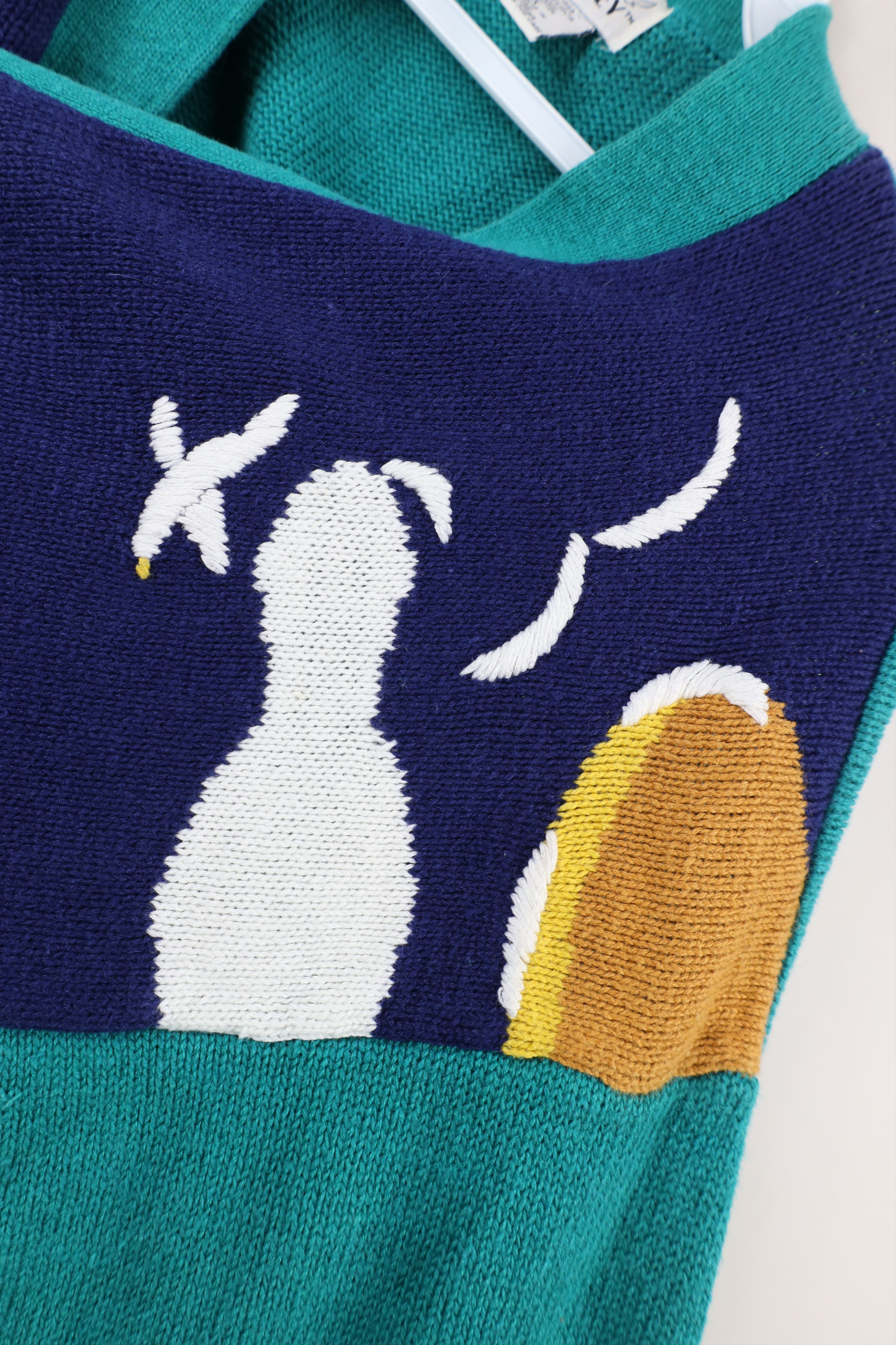 Vintage Vintage 90s Streetwear Sailing Over Print Cardigan Sweater Size XXL / US 16-18 / IT 52-54 - 4 Thumbnail