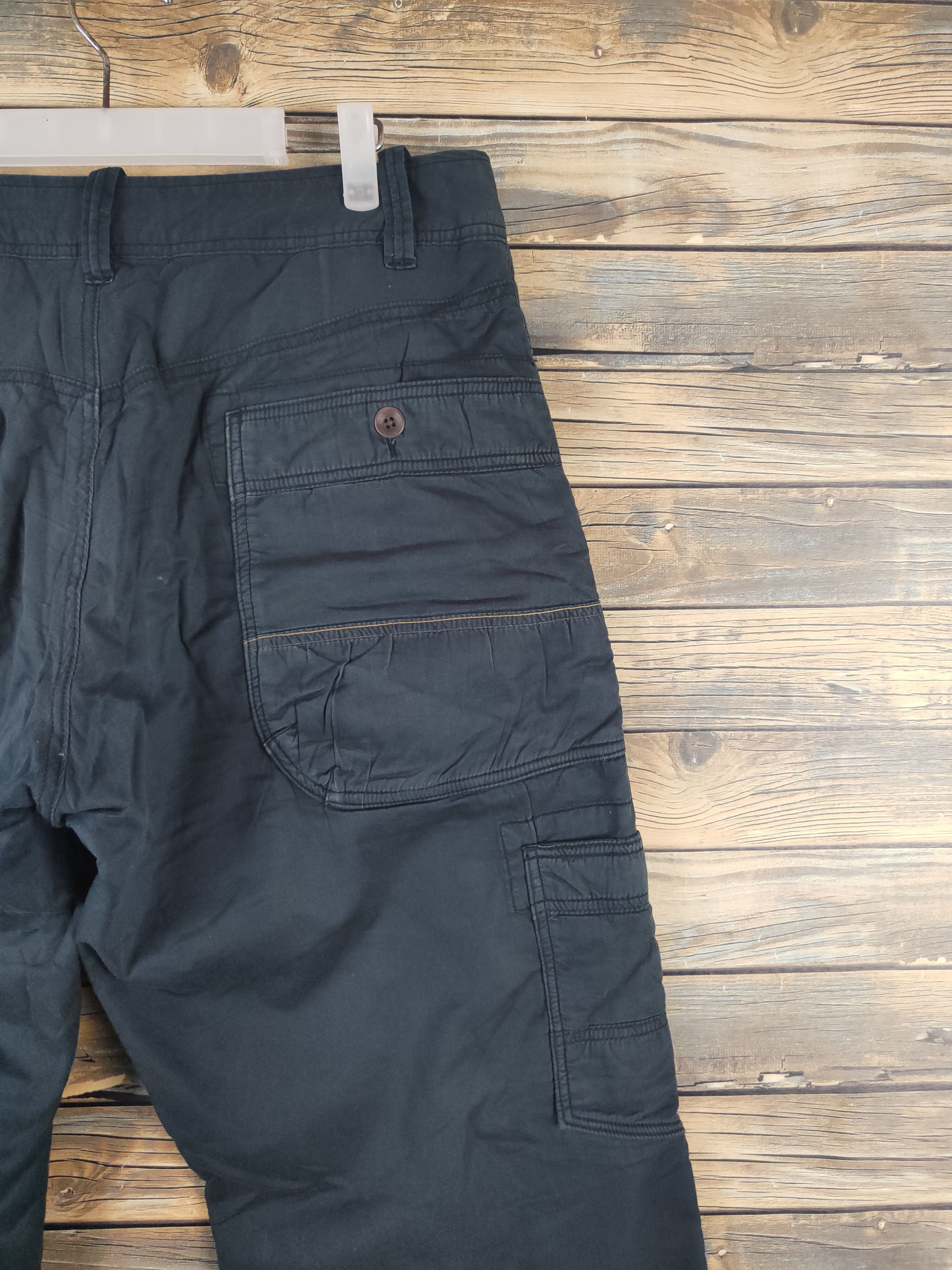 Japanese Brand DL Sunny Clouds Black Multipocket Tactical Cargo Pants #700 Size US 33 - 10 Thumbnail