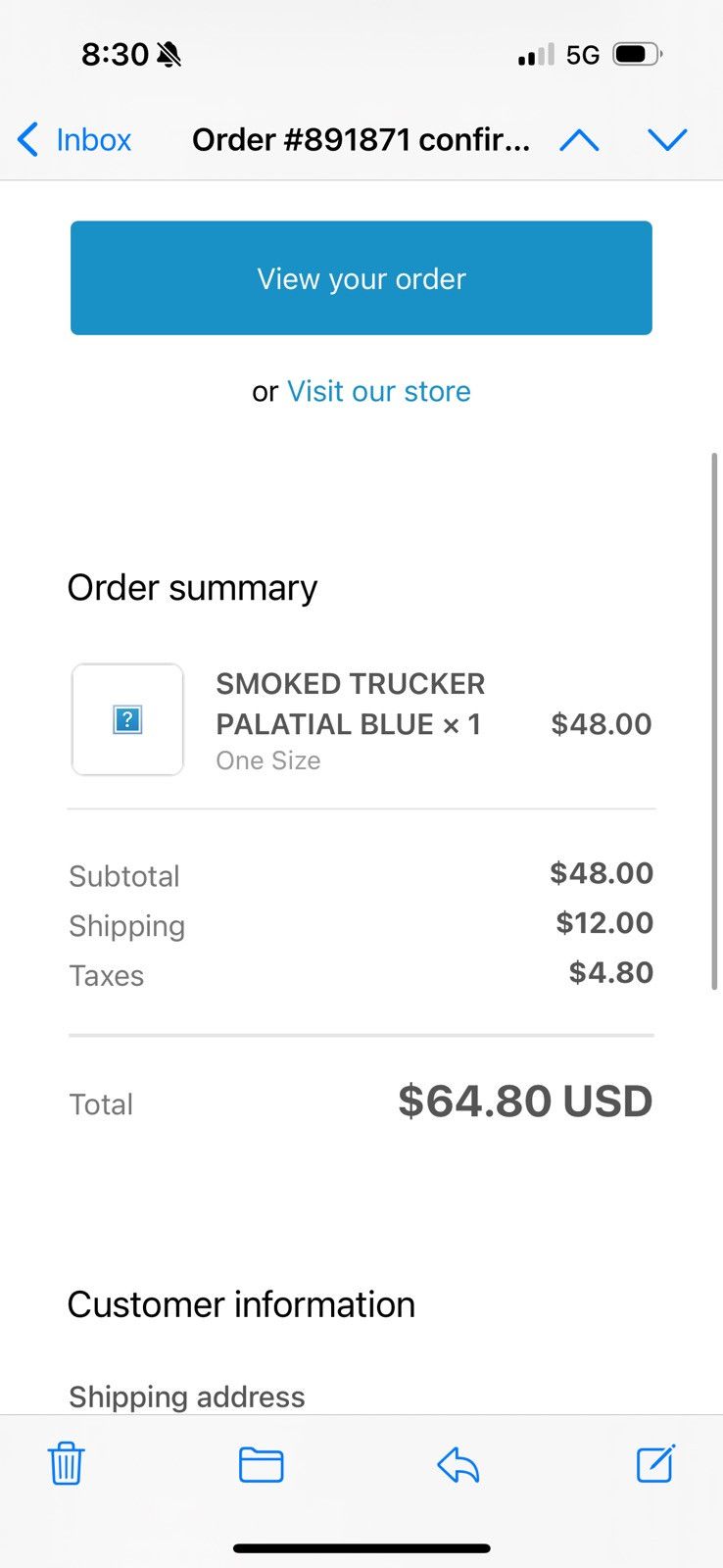 Palace Palace Smoked Trucker Hat Palatial Blue Size ONE SIZE - 5 Thumbnail