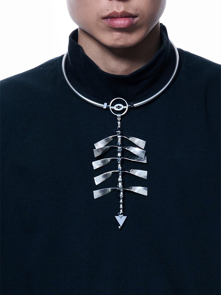 Japanese Brand × Vintage Ultra Spine Alloy Cyberpunk Necklace Size ONE SIZE - 1 Thumbnail