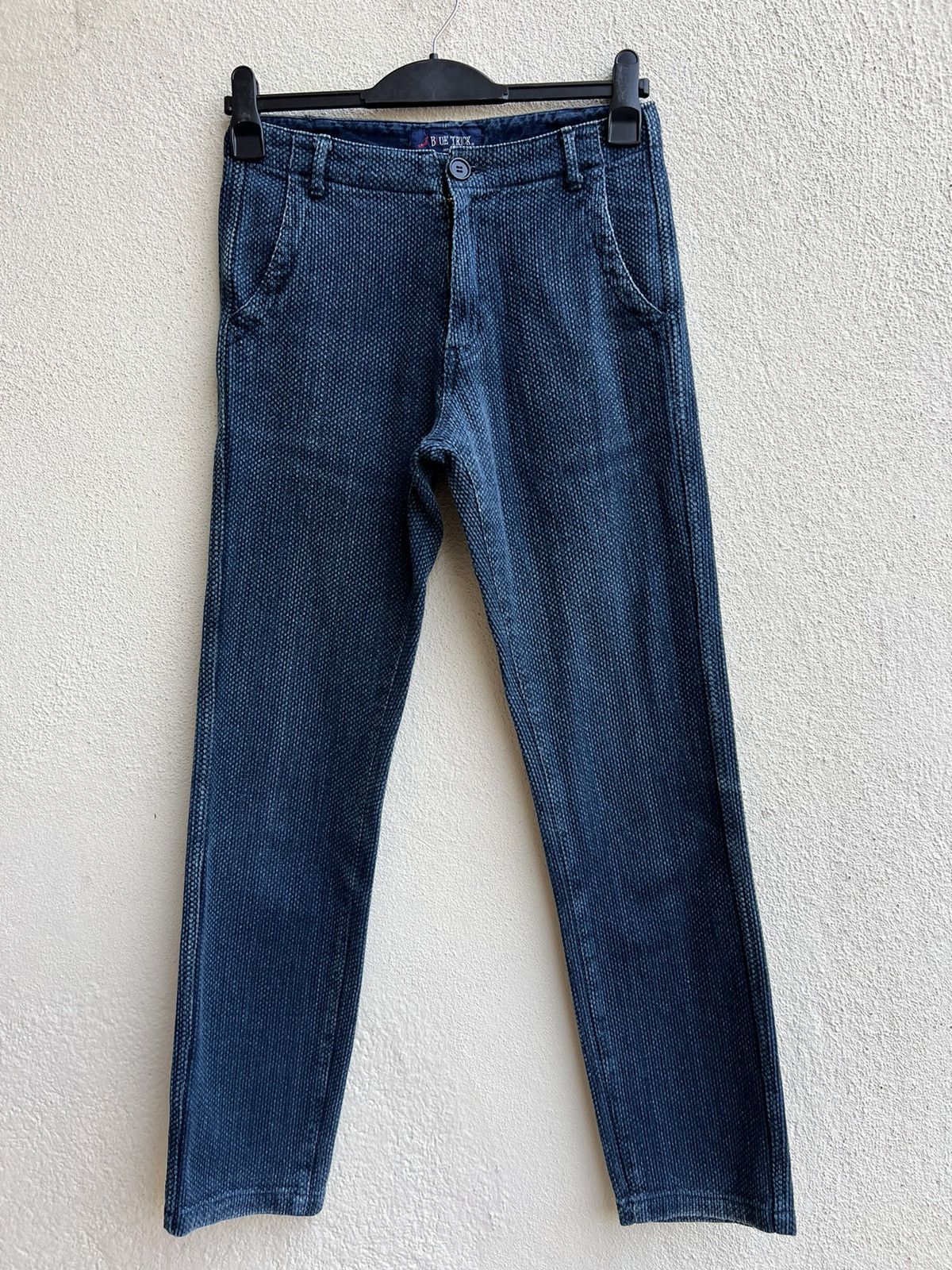 Indigo Blue Trick Japan Fade Indigo Kendo Sashiko Chinos Pant Size US 29 - 20 Thumbnail