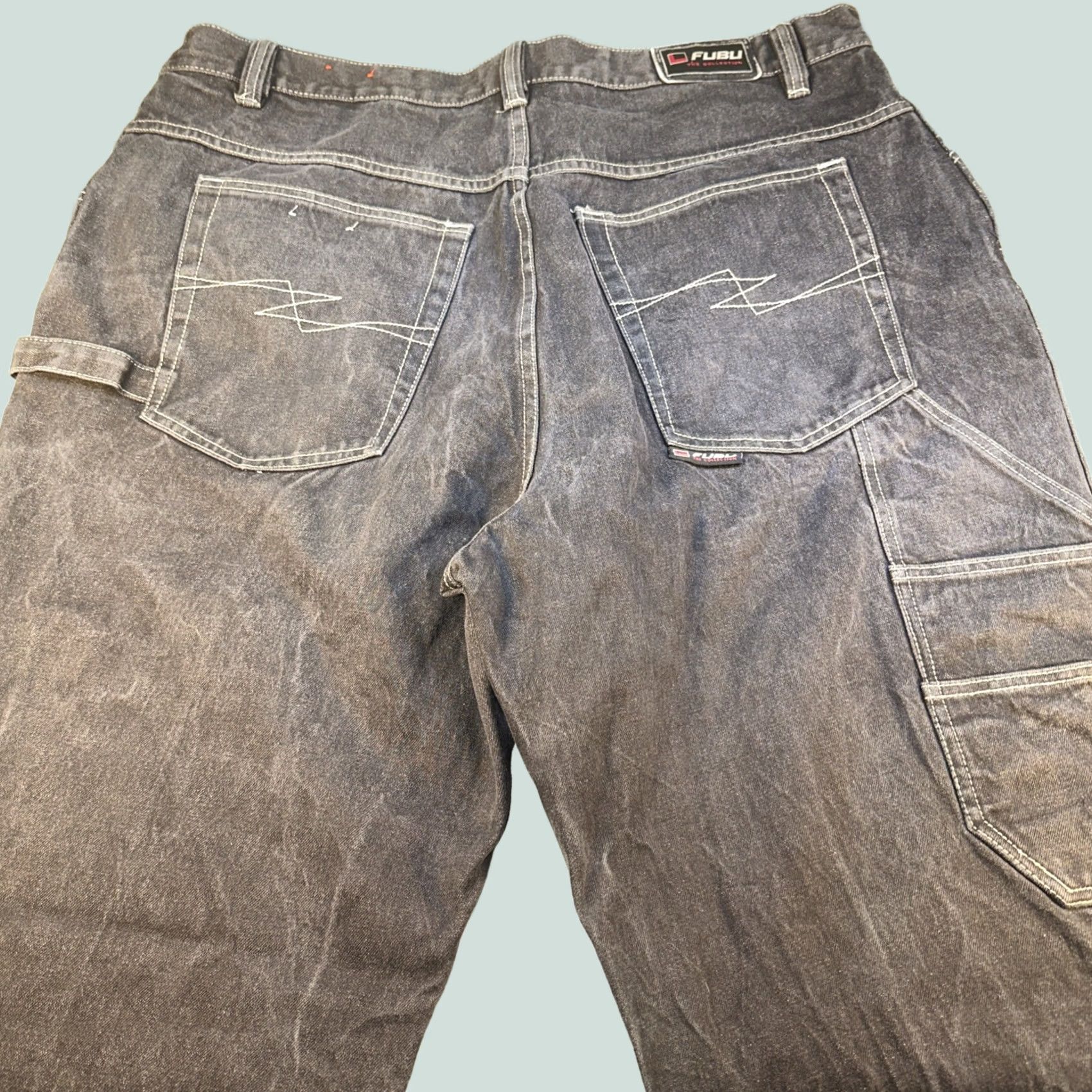 Fubu VINTAGE FUBU Jeans Baggy Wide-Leg Carpenter Black 44 x 30 Mens Size US 44 / EU 60 - 1 Thumbnail