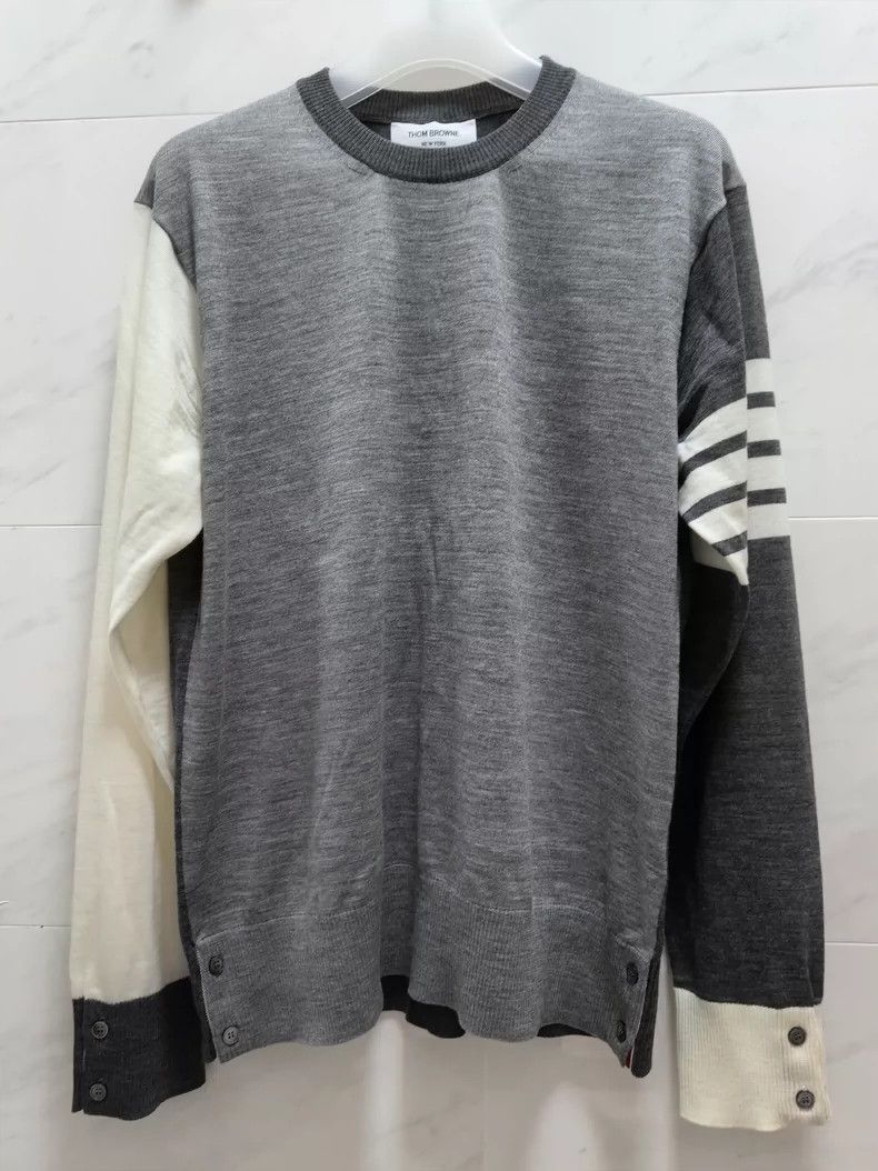 Thom Browne Thom browne Color-blocked wool sweater 2503-Nextarrow Size US L / EU 52-54 / 3 - 2 Thumbnail