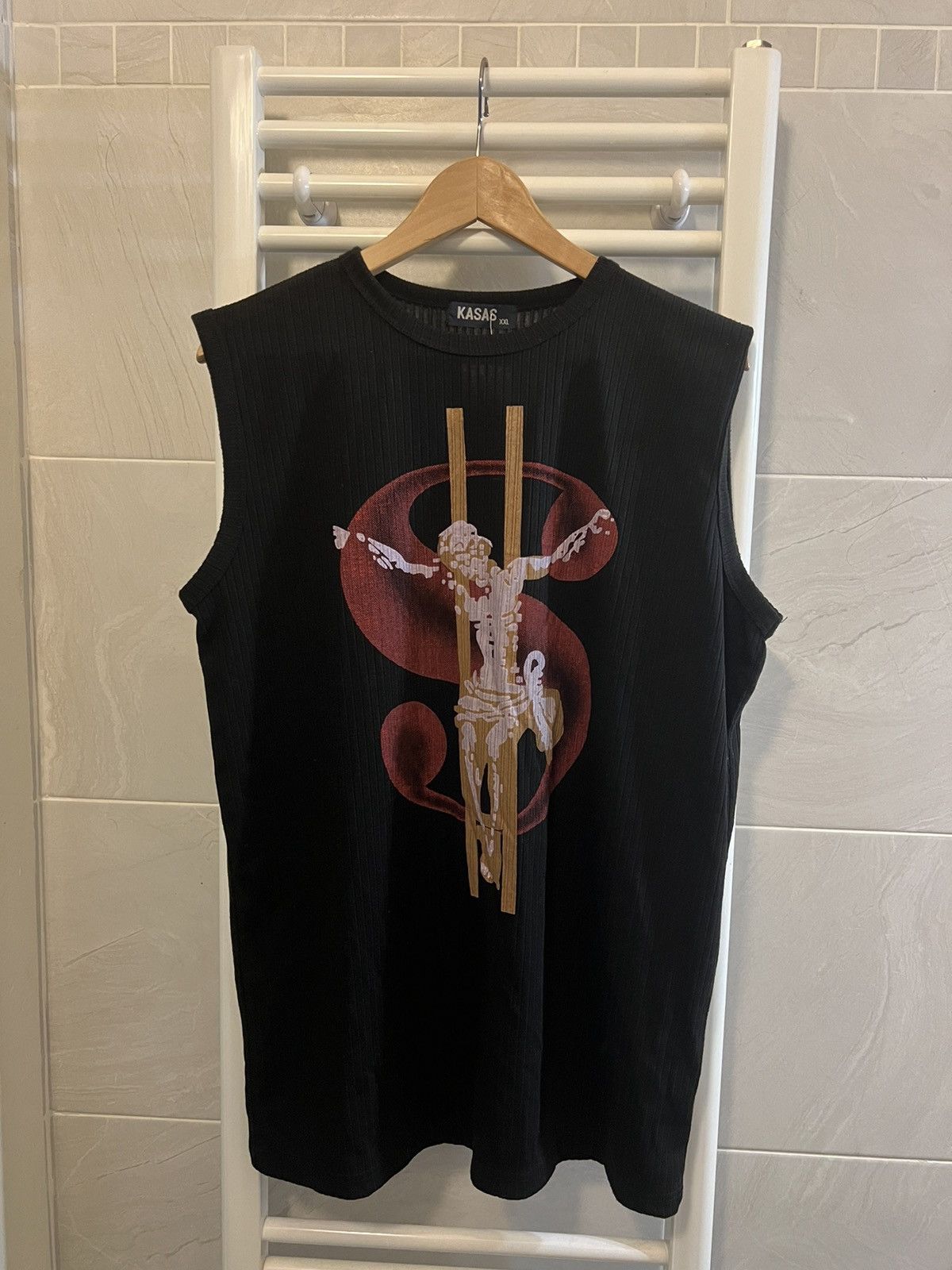Japanese Brand × Vintage Vintage avant garde punk shirt jesus Size US L / EU 52-54 / 3 - 1 Thumbnail