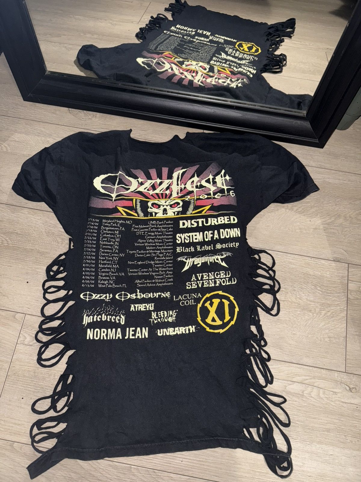 Band Tees × Vintage Rare Vintage / Y2K 2006 Ozzfest Fest Chopped Shirt Size M / US 6-8 / IT 42-44 - 2 Thumbnail