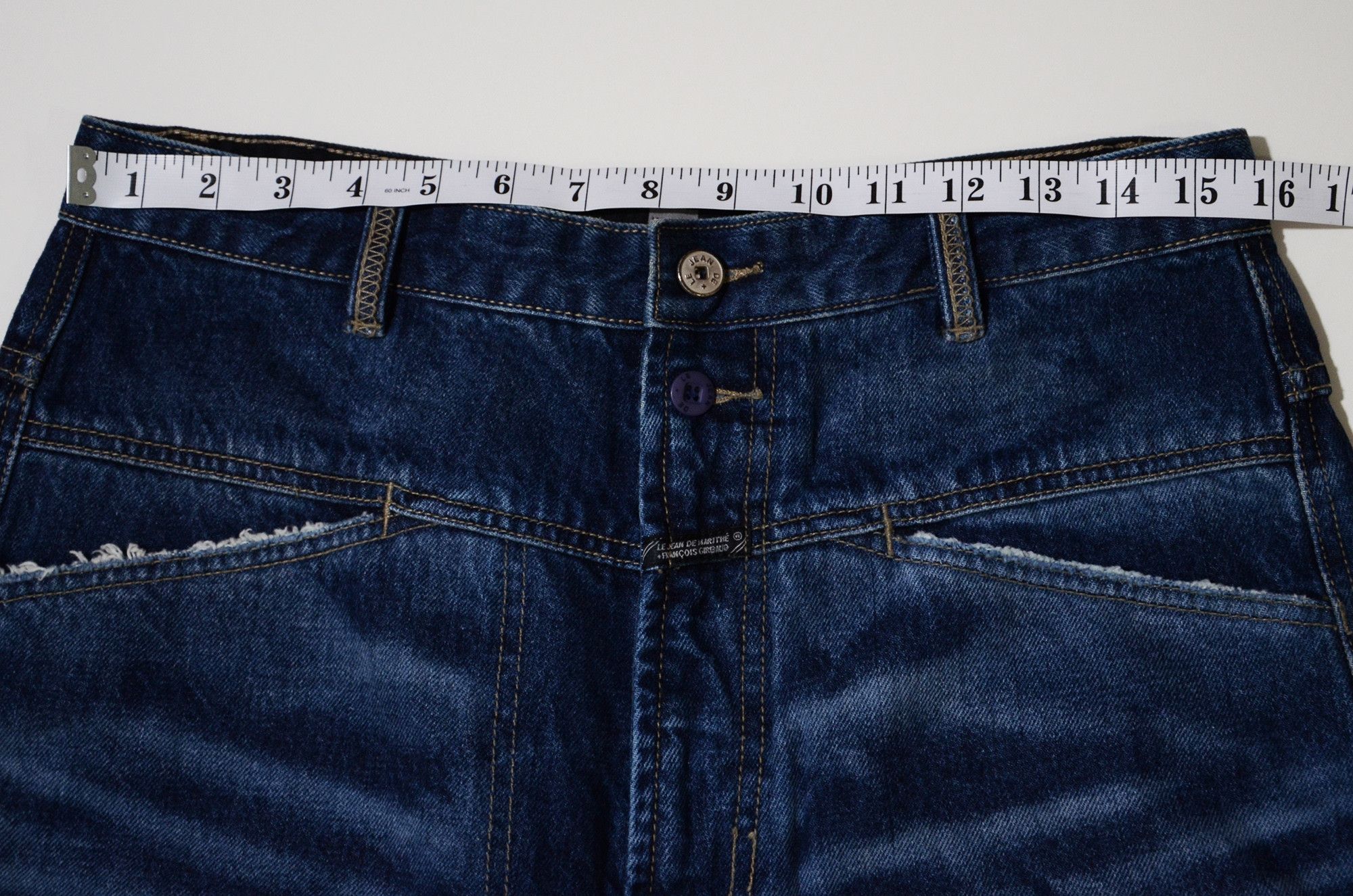 Marithe + Francois Girbaud M+FG Denim Shorts Baggy Y2K Streetwear 2006 Craft Size US 32 / EU 48 - 12 Thumbnail