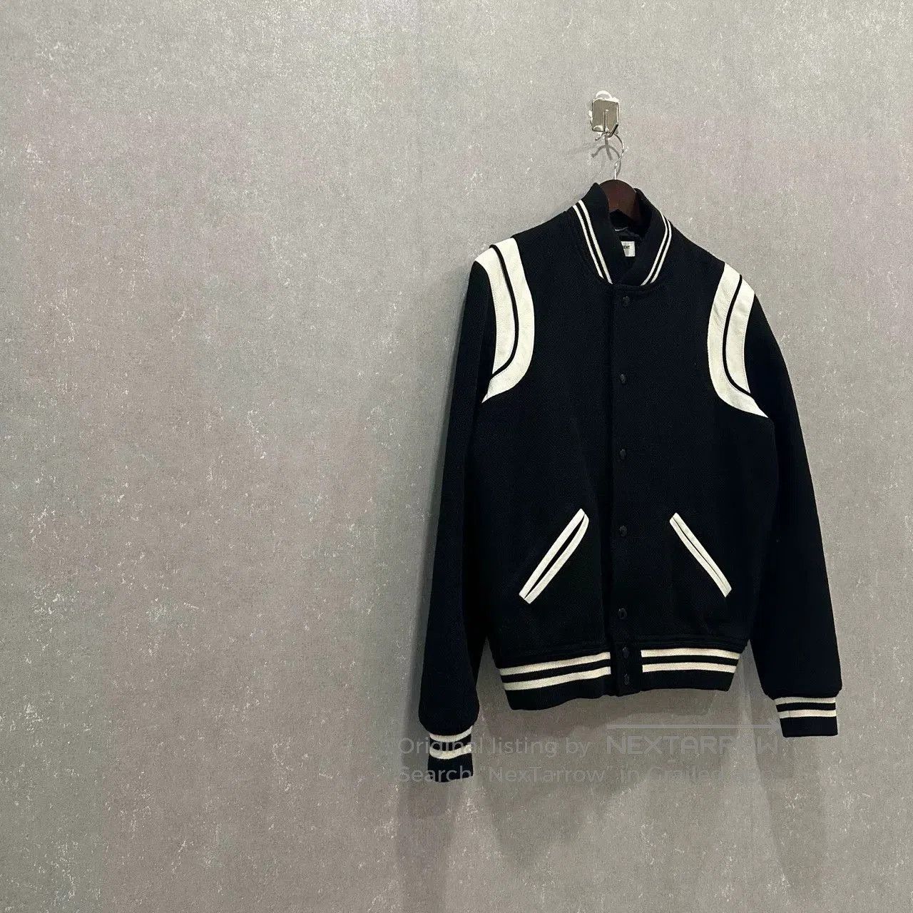 Saint Laurent Paris Saint Laurent Black White Baseball Jacket. Size US M / EU 48-50 / 2 - 3 Thumbnail