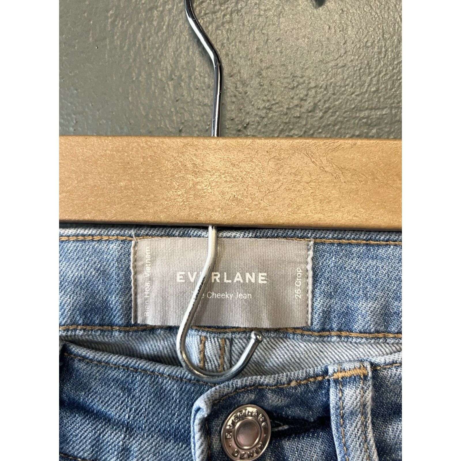 Everlane Everlane Jeans Womens 26 Ankle 90s Light Wash Blue Denim Button Fly Cheeky Size 26" / US 2 / IT 38 - 3 Thumbnail