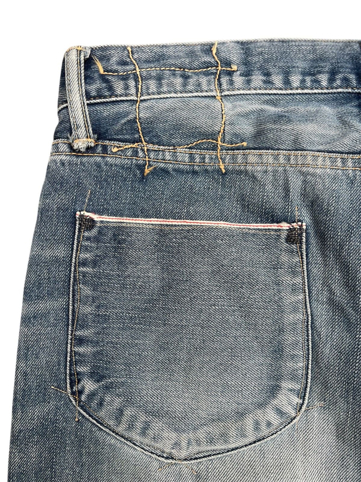 KURO Kuro Graphite Selvedge Denim Jeans Distressed & Patchwork Size US 31 - 8 Thumbnail