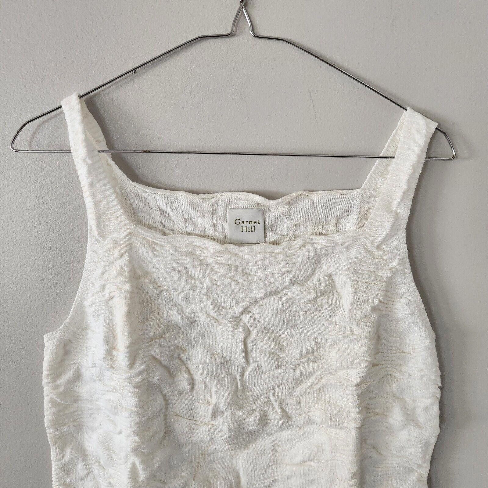 Designer NWOT Garnet Hill Sweater Tank White Size Large Size L / US 10 / IT 46 - 2 Thumbnail