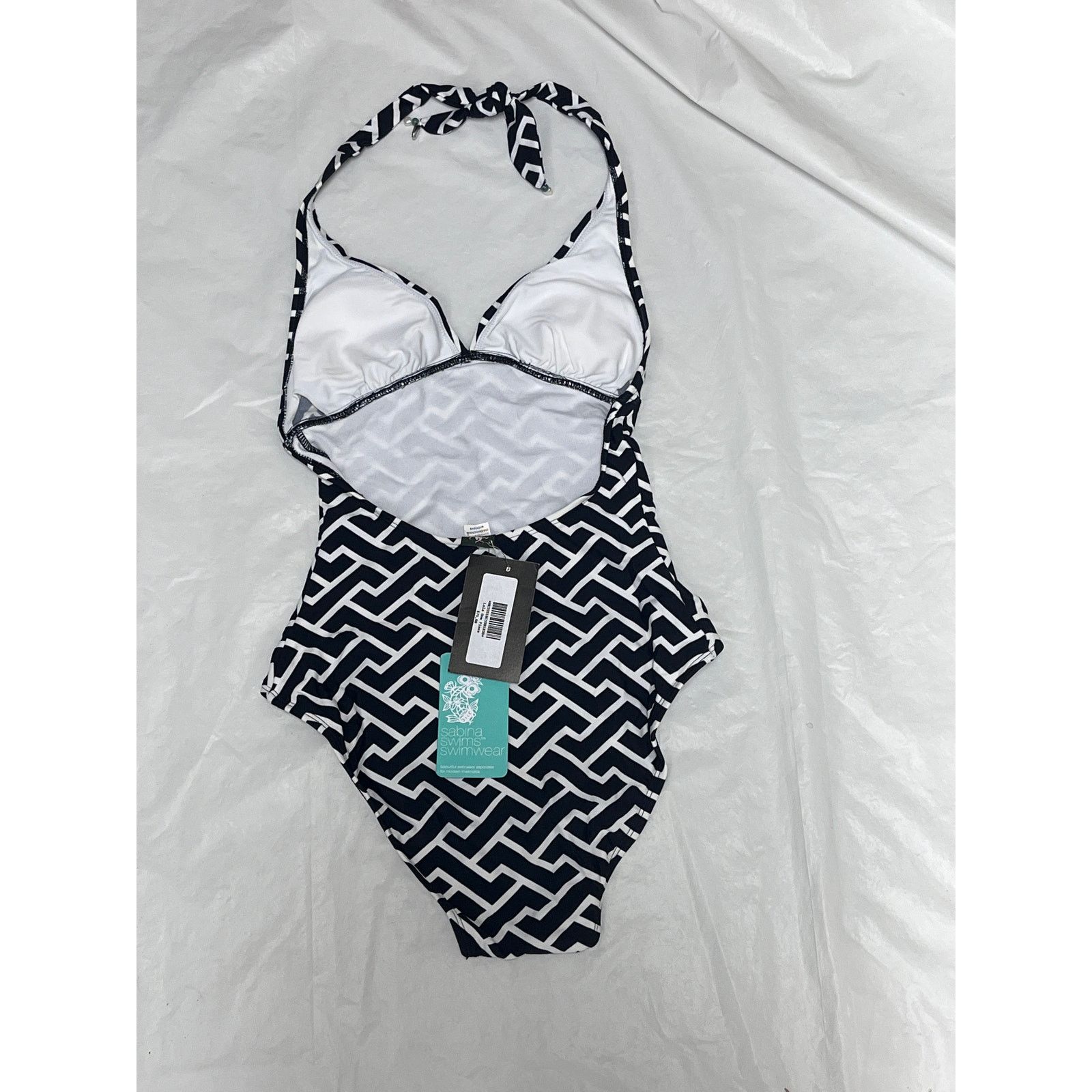 Other NEW Sabina Swims Lola One Piece Swimsuit Size 1 Black/White Size XS / US 0-2 / IT 36-38 - 8 Thumbnail