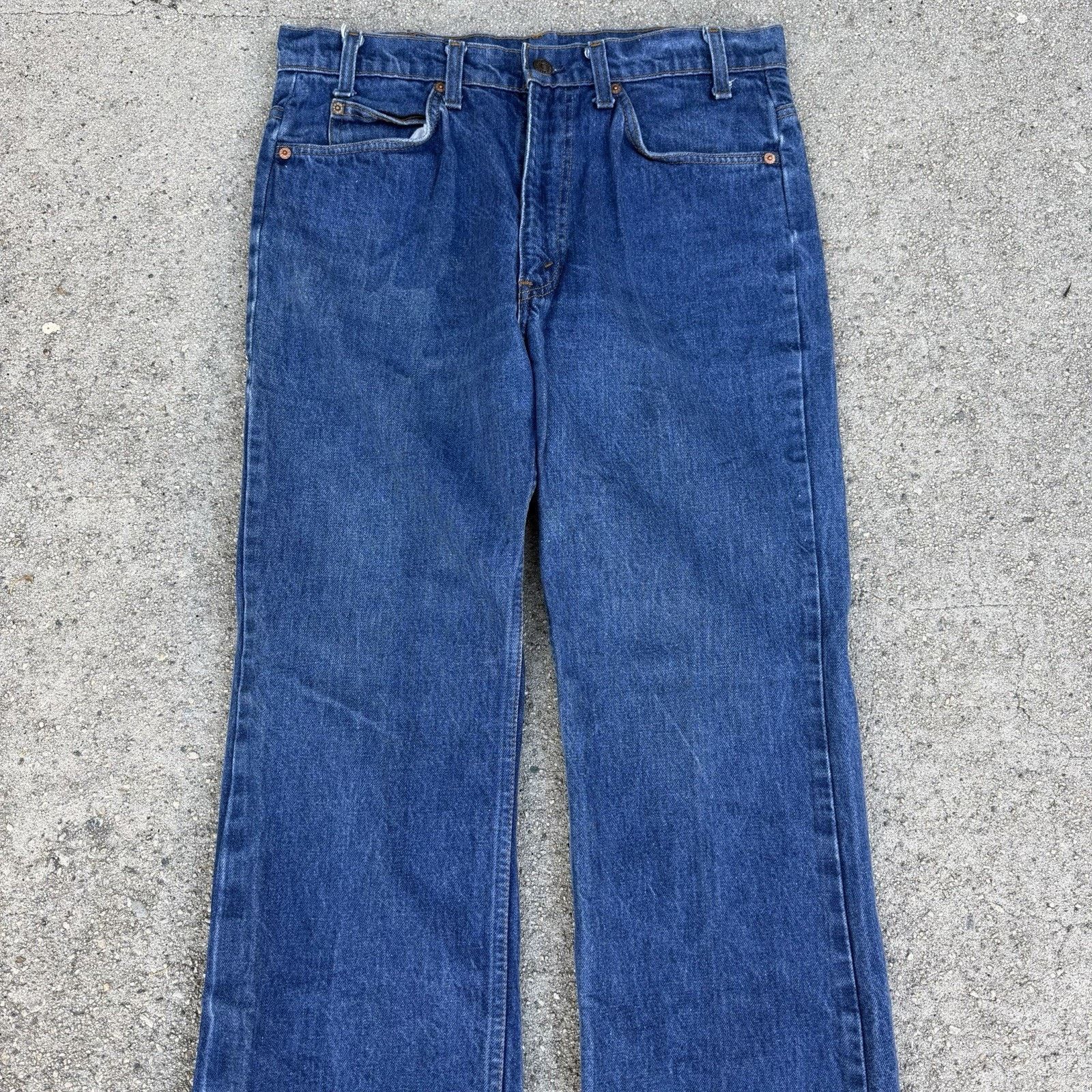 Levi's × Vintage Vintage 80s Levi’s 517 Bootcut Orange Tab Denim Jeans 34x31 Size US 34 / EU 50 - 2 Thumbnail