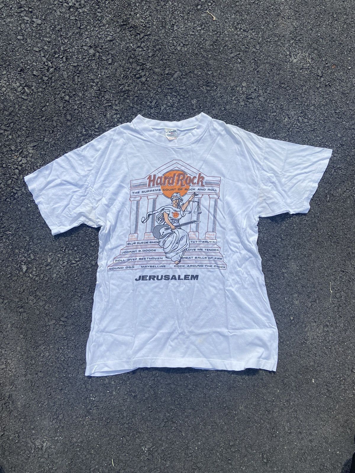 Hard Rock Cafe × Vintage VINTAGE HARD ROCK CAFE JERUSALEM Size US L / EU 52-54 / 3 - 1 Thumbnail