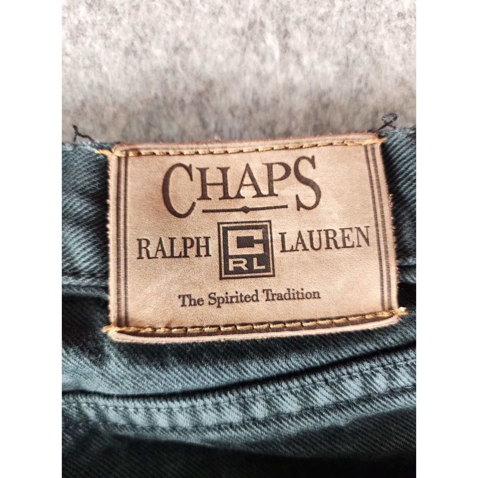 Chaps Chaps Ralph Lauren Jeans Men 34 x 30 Black Denim Straight Leg Vintage No holes 5-Pocket Logo, USA, Regular Fit, Cotton Denim Jeans Size US 34 / EU 50 - 6 Thumbnail