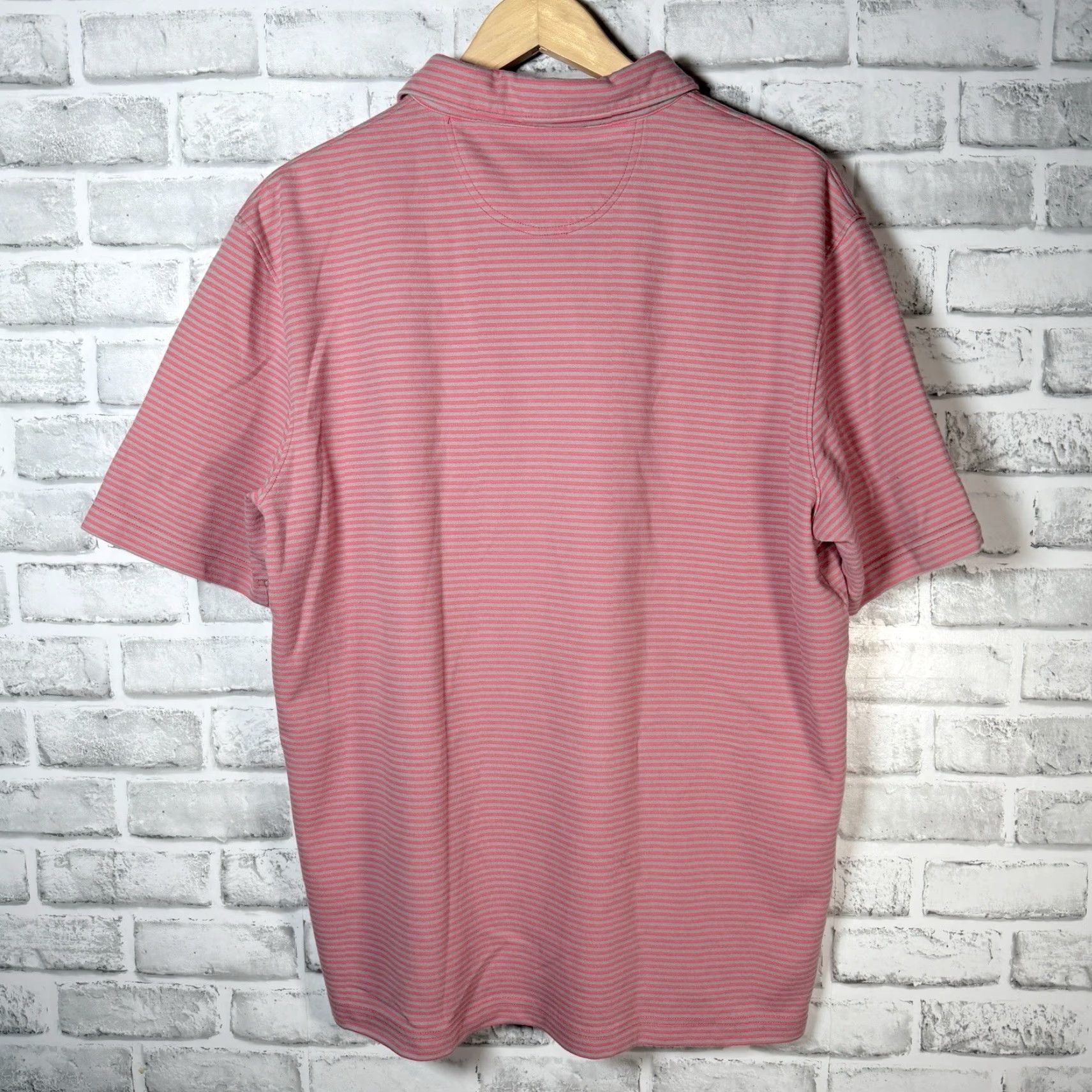 Vintage VINTAGE The Black Dog Pink Striped Polo Shirt Men Large Dog Theme Casual Size US L / EU 52-54 / 3 - 5 Thumbnail