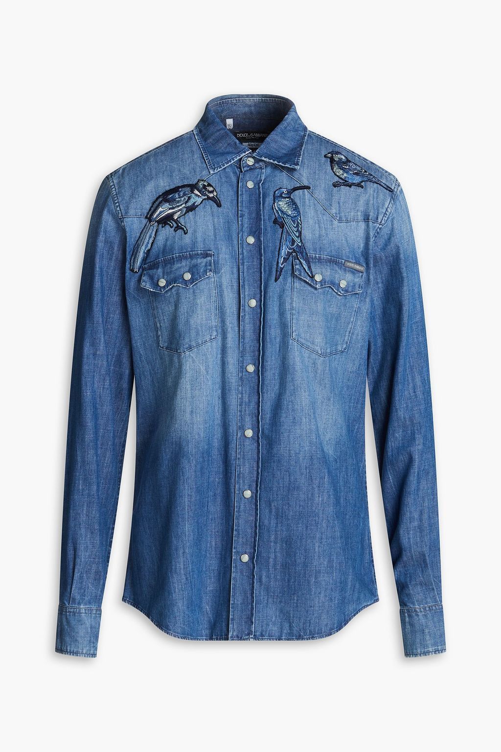 Dolce & Gabbana o1y0125 Denim Shirt in Blue Size US S / EU 44-46 / 1 - 1 Thumbnail