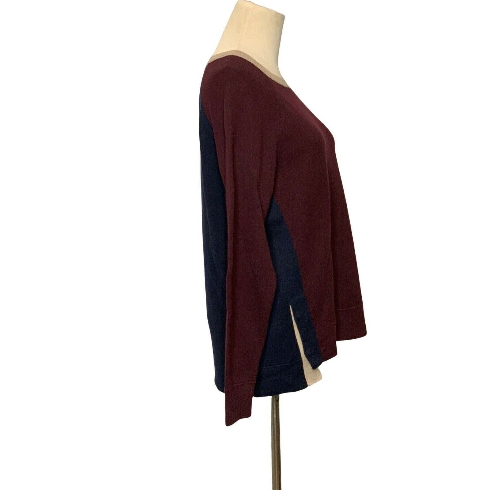 J.Crew J.Crew Red Blue Color block long sleeves Sweater Size Small Size S / US 4 / IT 40 - 6 Thumbnail