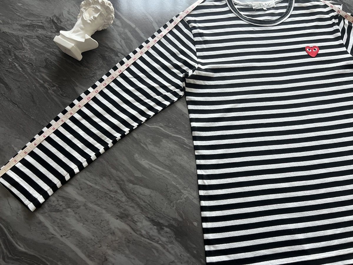 Comme des Garcons Comme Des Garcons : Play Black White Stripe Long Sleeve Size US L / EU 52-54 / 3 - 8 Thumbnail