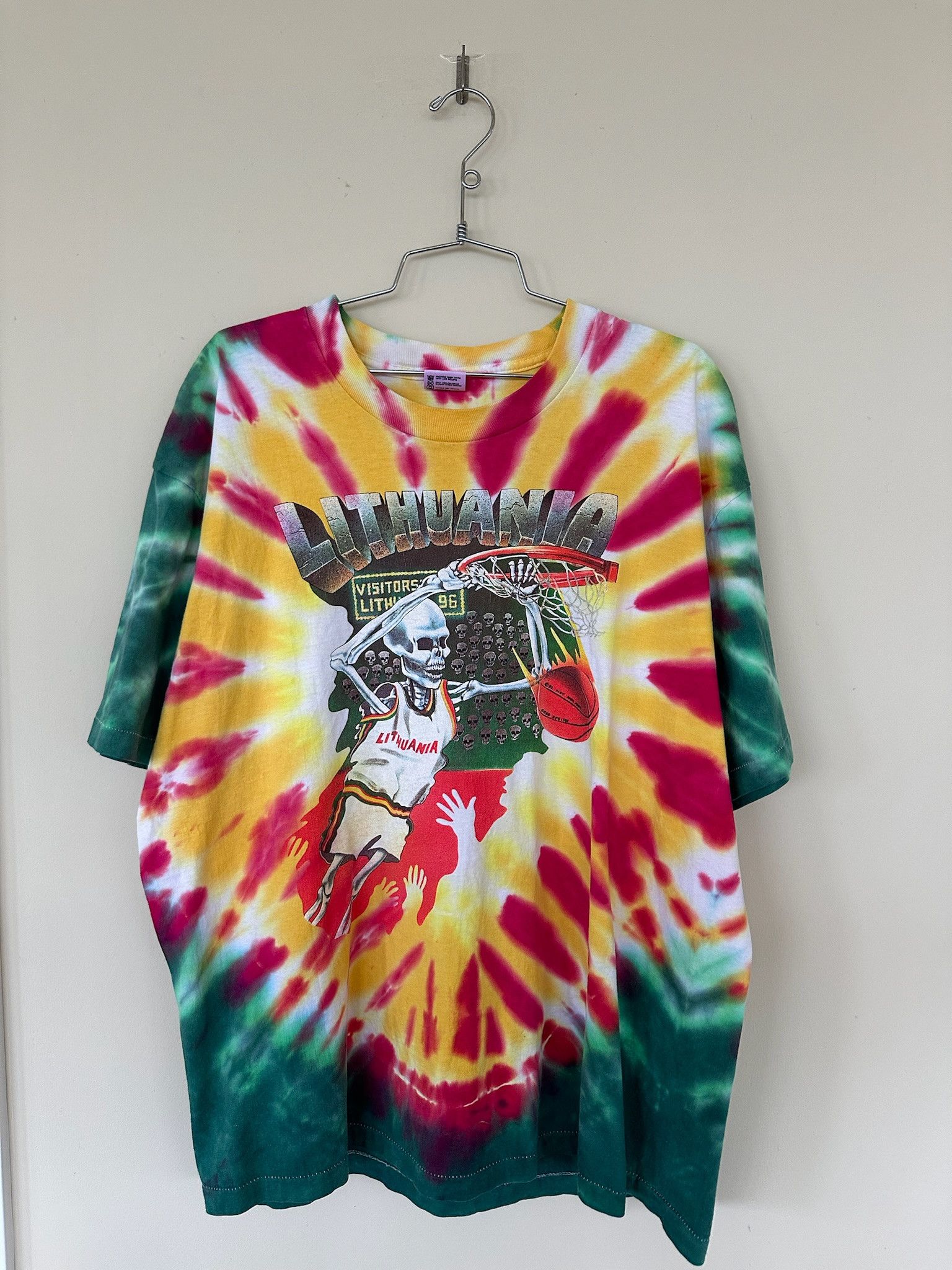 Image of Vintage Grateful Dead 1992 Lithuania Tye Dye T-Shirt, Men's (Size 2XL)