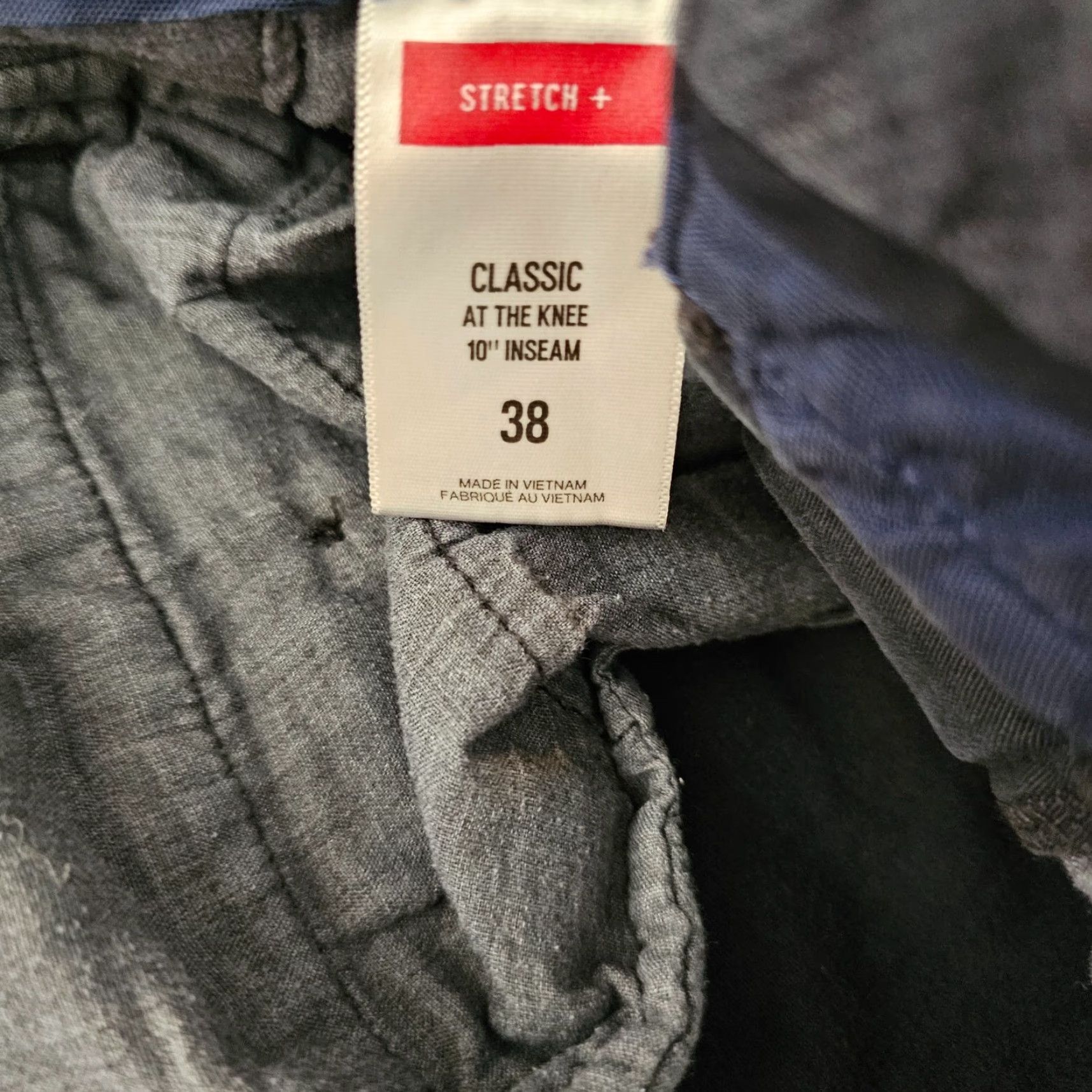 Express Express Chino Shorts Stretch+ Black 38 x 10" Inseam Classic At The Knee Casual Mens Size US 38 / EU 54 - 3 Thumbnail