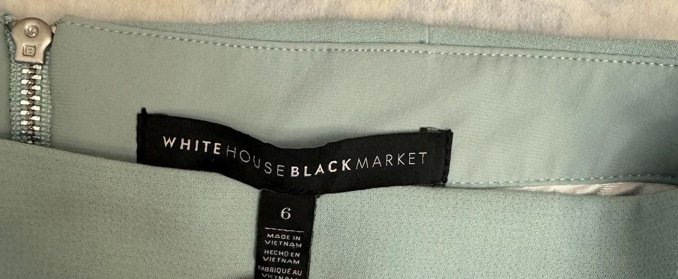 Designer White House | Black Market Mint Pencil Skirt Size 28" / US 6 / IT 42 - 3 Thumbnail