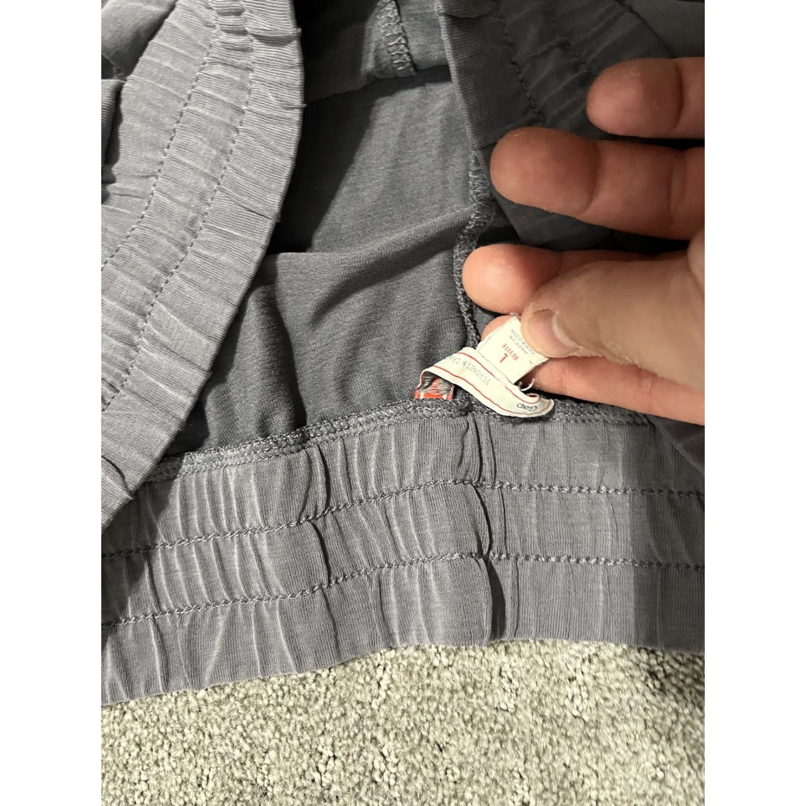 Gap Vintage GAP Womens Track Pants Petite Large Gray Solid Activewear Size 36" / US 14 / IT 50 - 5 Thumbnail