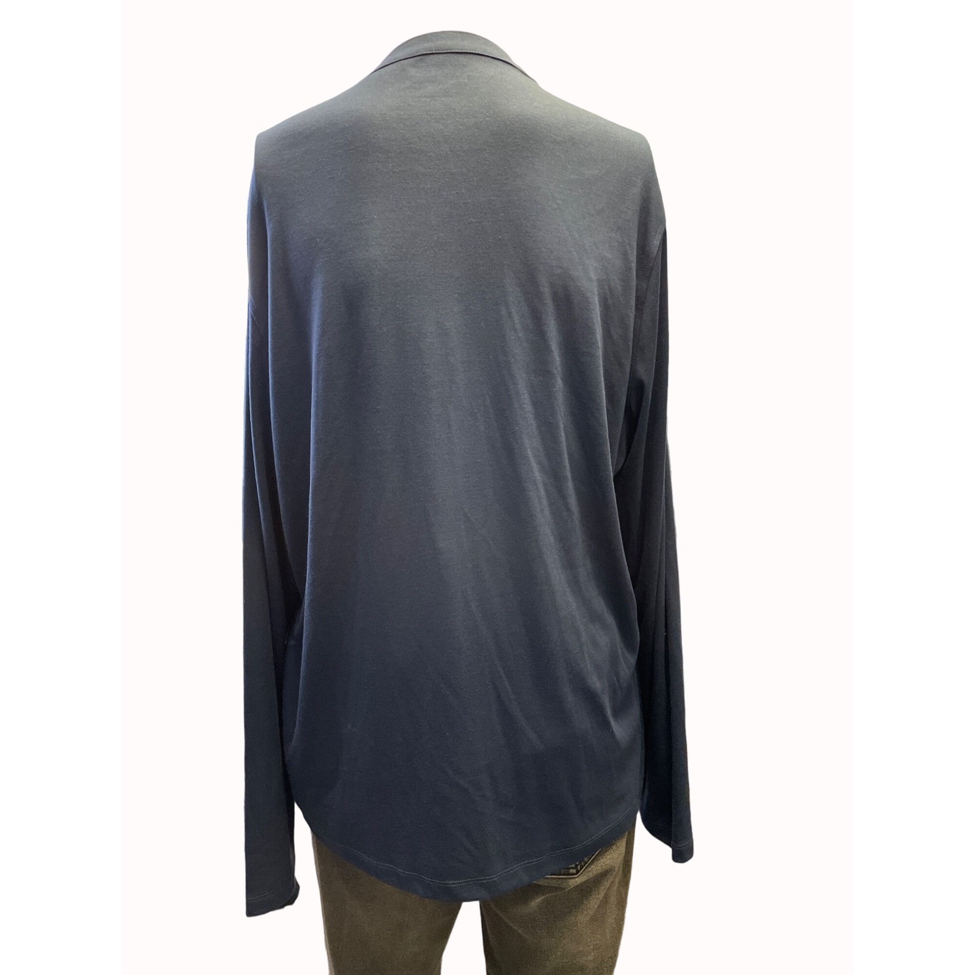 Alfani Alfani Mens Navy Blue Long Sleeve Basic Knit Shirt SIze L SK Size US L / EU 52-54 / 3 - 4 Thumbnail