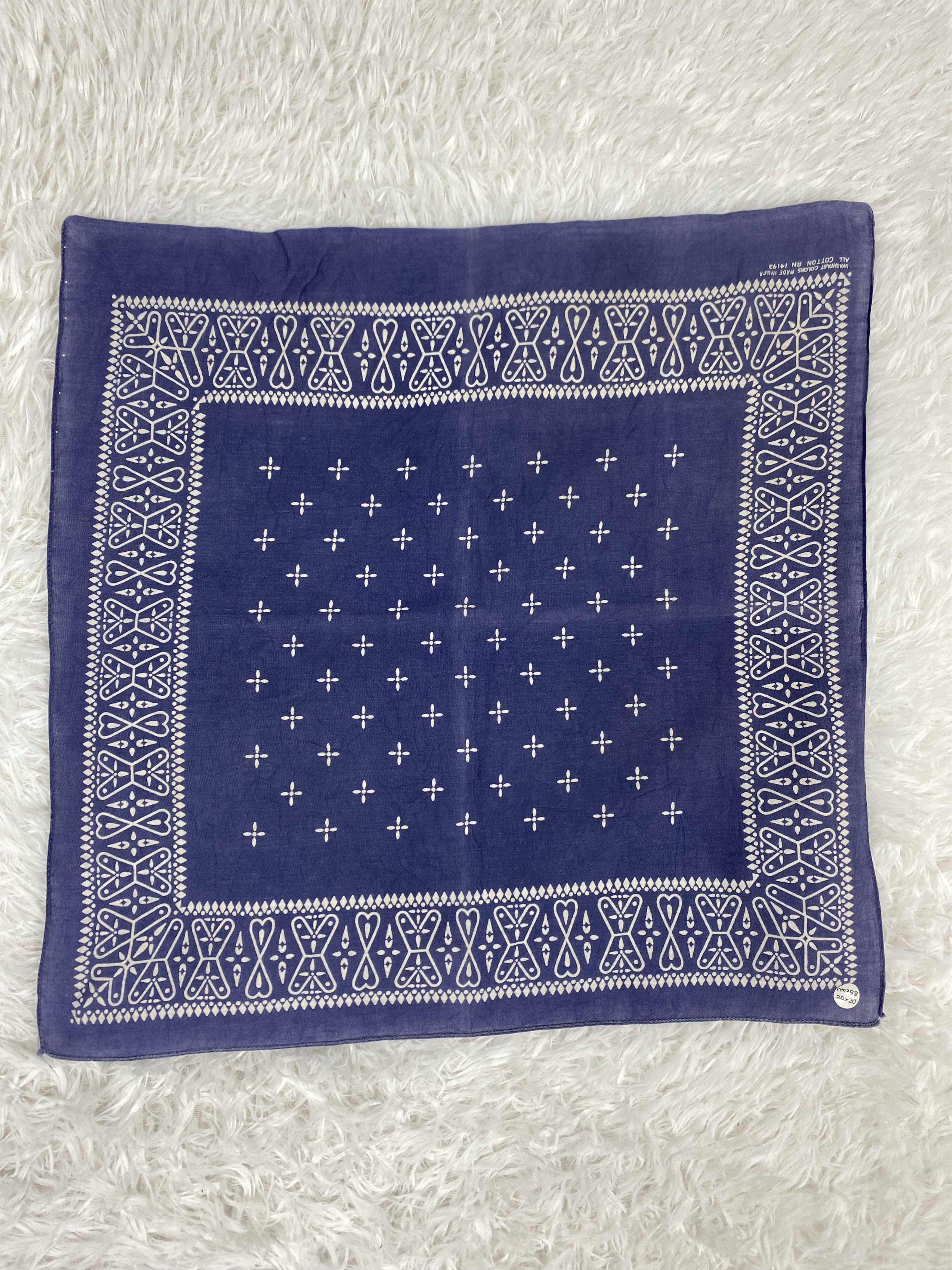 Vintage Vintage USA Bandana Handkerchief Neckerchief PH0258 Size ONE SIZE - 3 Thumbnail