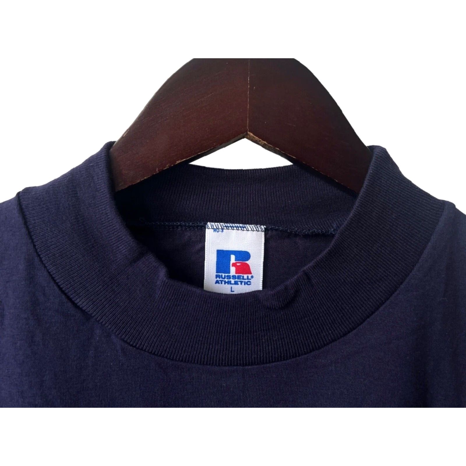 Russell Athletic VINTAGE Russell Athletic Mock Turtleneck Shirt Mens L Navy 90s Deadstock NWOT Size US L / EU 52-54 / 3 - 2 Thumbnail