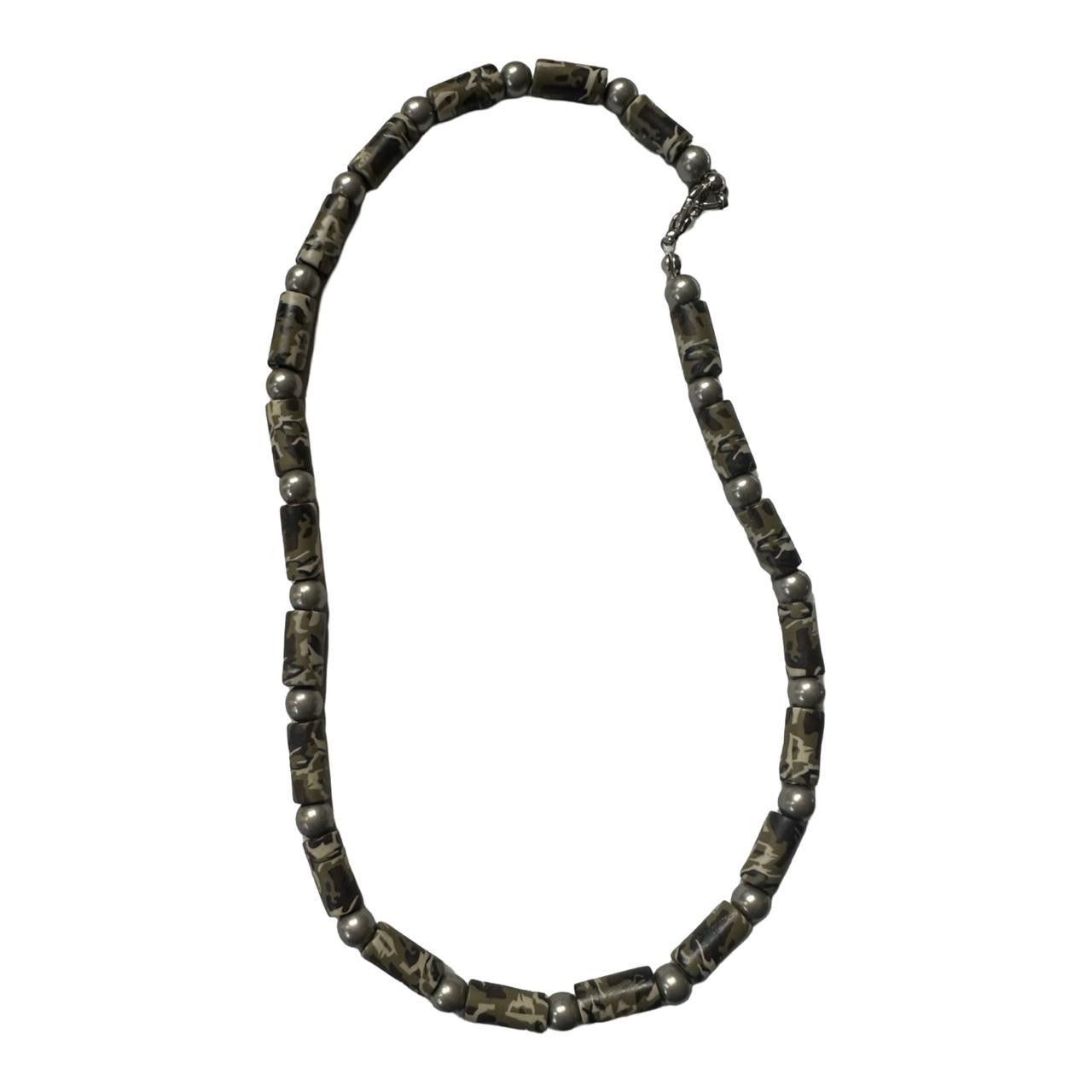 Jewelry Vintage Y2K Silver Camouflage Beaded necklace Size ONE SIZE - 1 Thumbnail