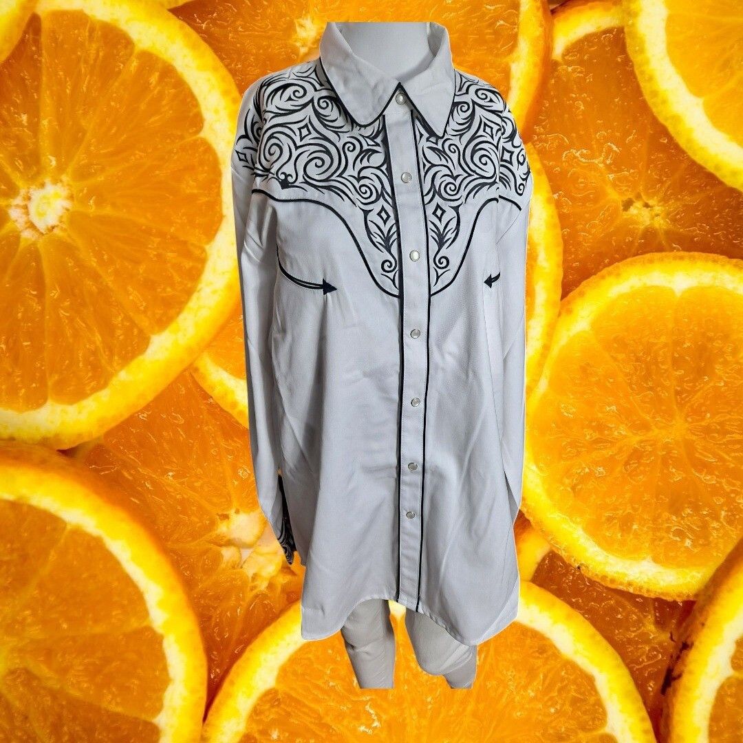 Other Scully Western Shirt Embroidered Scrollwork Cowboy Rodeo Lon Size US L / EU 52-54 / 3 - 1 Thumbnail