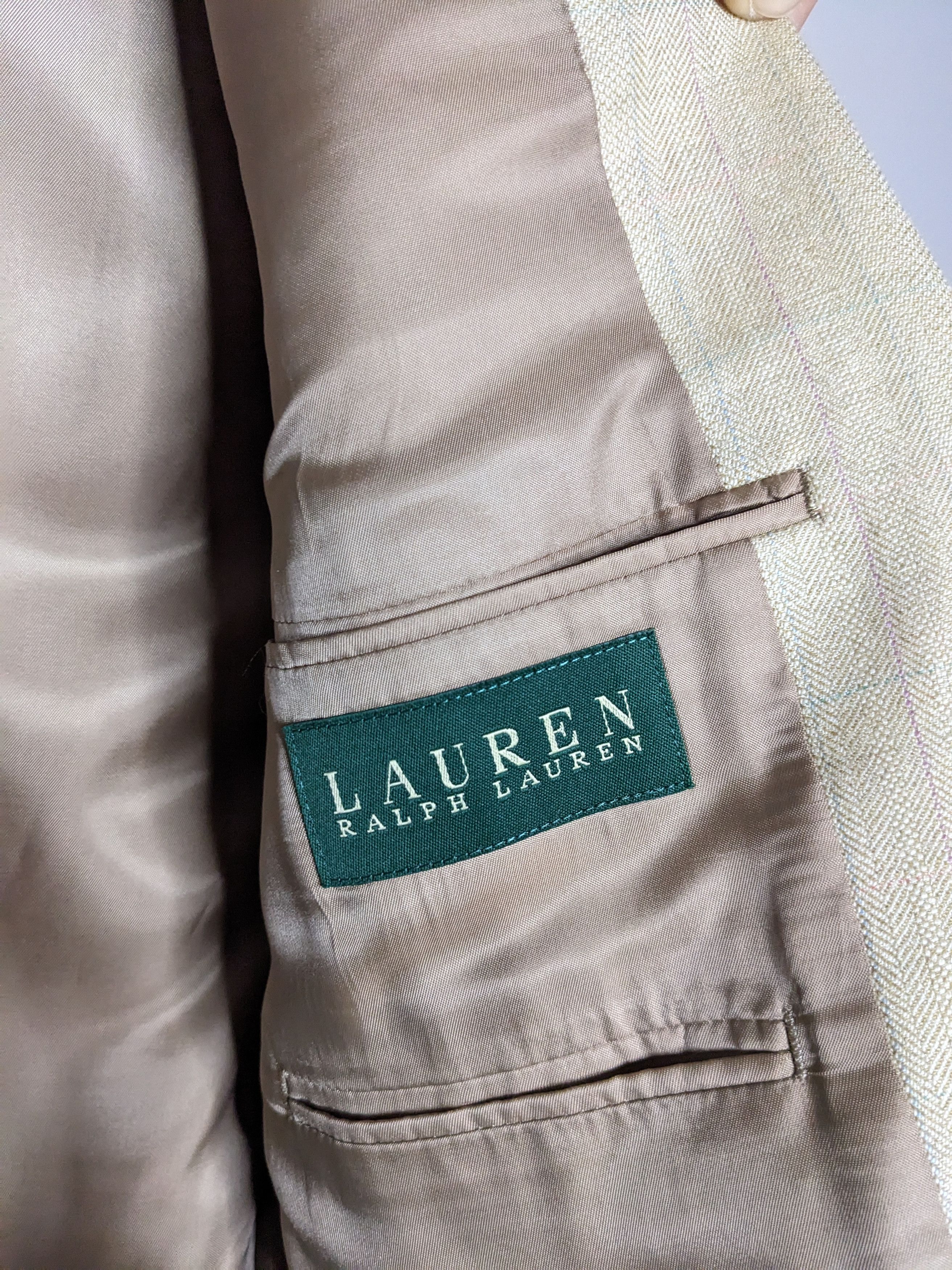 Lauren Ralph Lauren Ralph Lauren Striped Herringbone Blazer 39R Silk Wool Jacket Size 40R - 9 Thumbnail