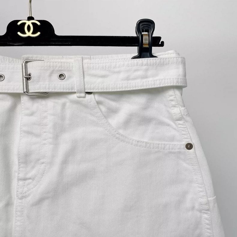 Dior Dior White denim skirt Size 26" / US 2 / IT 38 - 3 Thumbnail