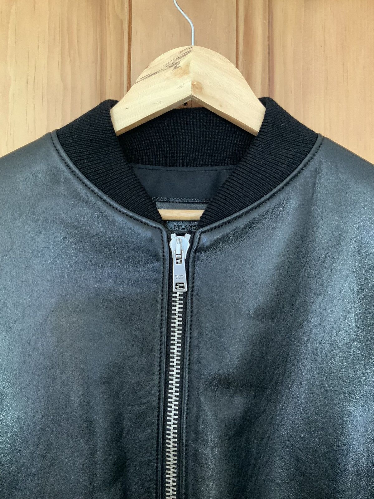 Prada Prada Leather Bomber Jacket Size US M / EU 48-50 / 2 - 4 Thumbnail