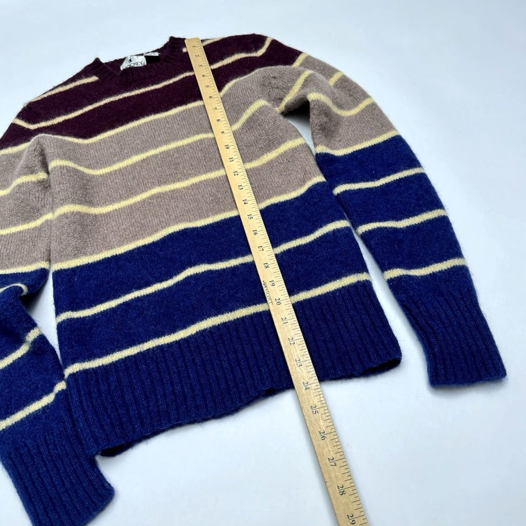 Jockey Jockey Wool Sweater Purple 90s Crew Neck M Womens VTG Pullover Size M / US 6-8 / IT 42-44 - 3 Thumbnail