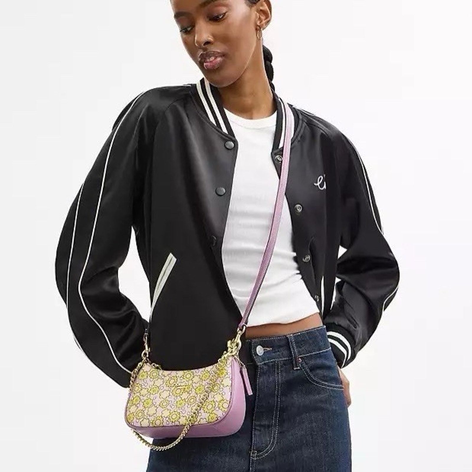 Coach NWT Coach Teri Mini Crossbody Bag Floral Print CBG64 Lilac Size ONE SIZE - 9 Thumbnail