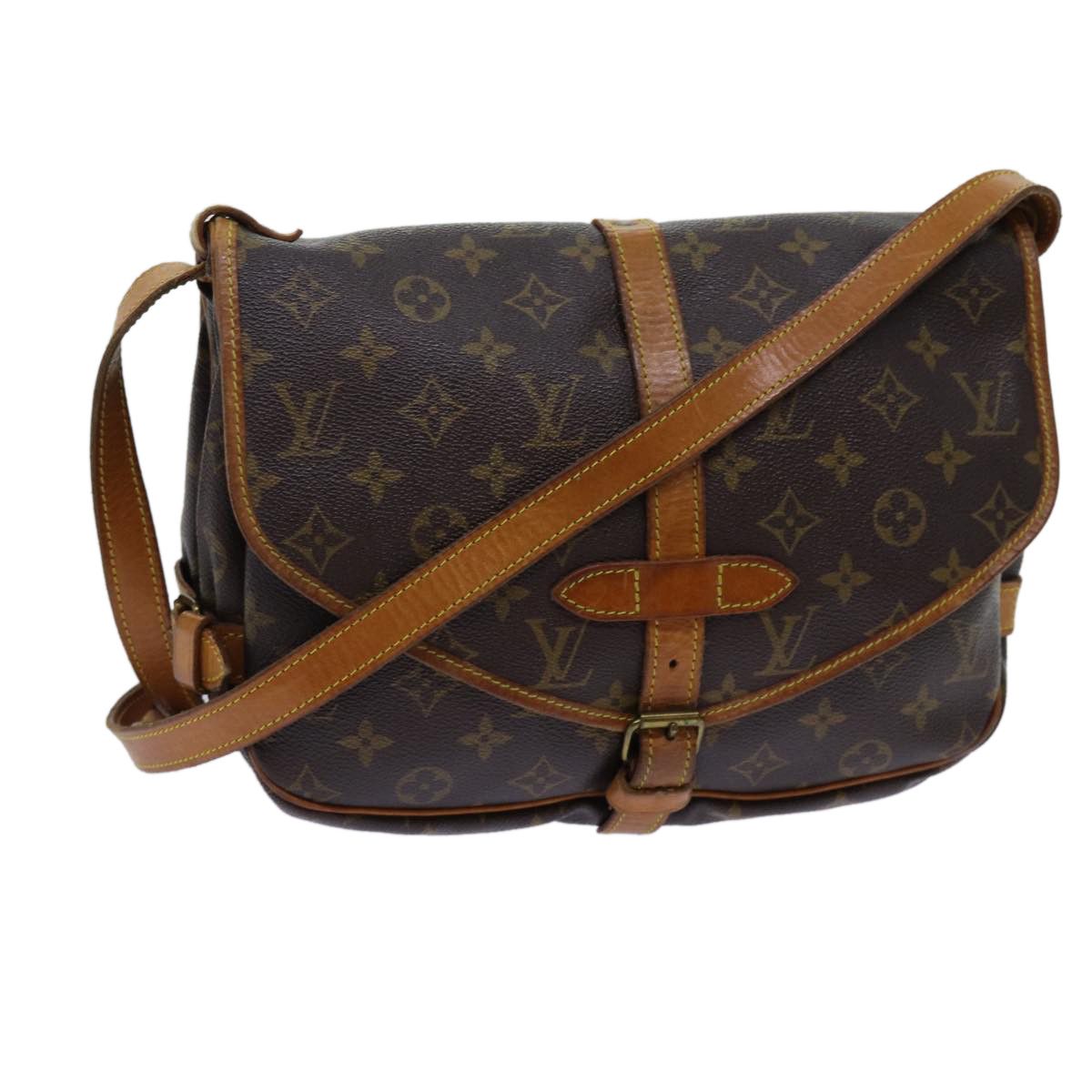 Louis Vuitton Saumur Brown Canvas Shoulder Bag (Pre-Owned) Size ONE SIZE - 1 Thumbnail