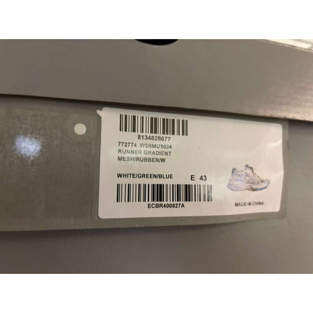 Balenciaga o1rshd1 Q:2 / Runners Gradient Mesh Rubber White/Green/Blue Size US 10 / EU 43 - 21 Thumbnail