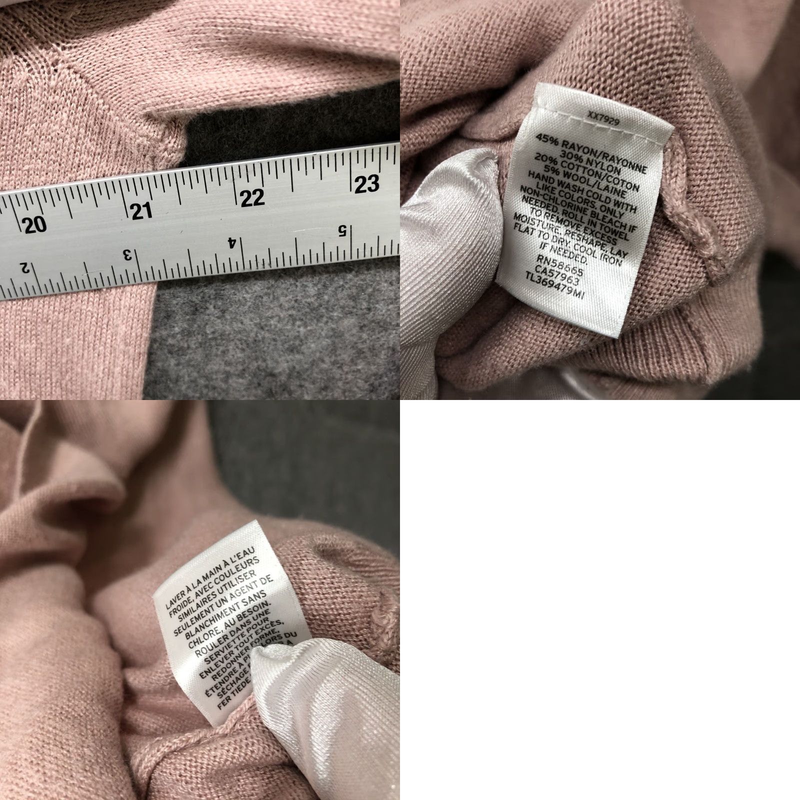 Vintage VINTAGE Leith Bell Sleeve Sweater Womens S Blush Pink Wool Blend Crewneck Knit Size S / US 4 / IT 40 - 8 Thumbnail