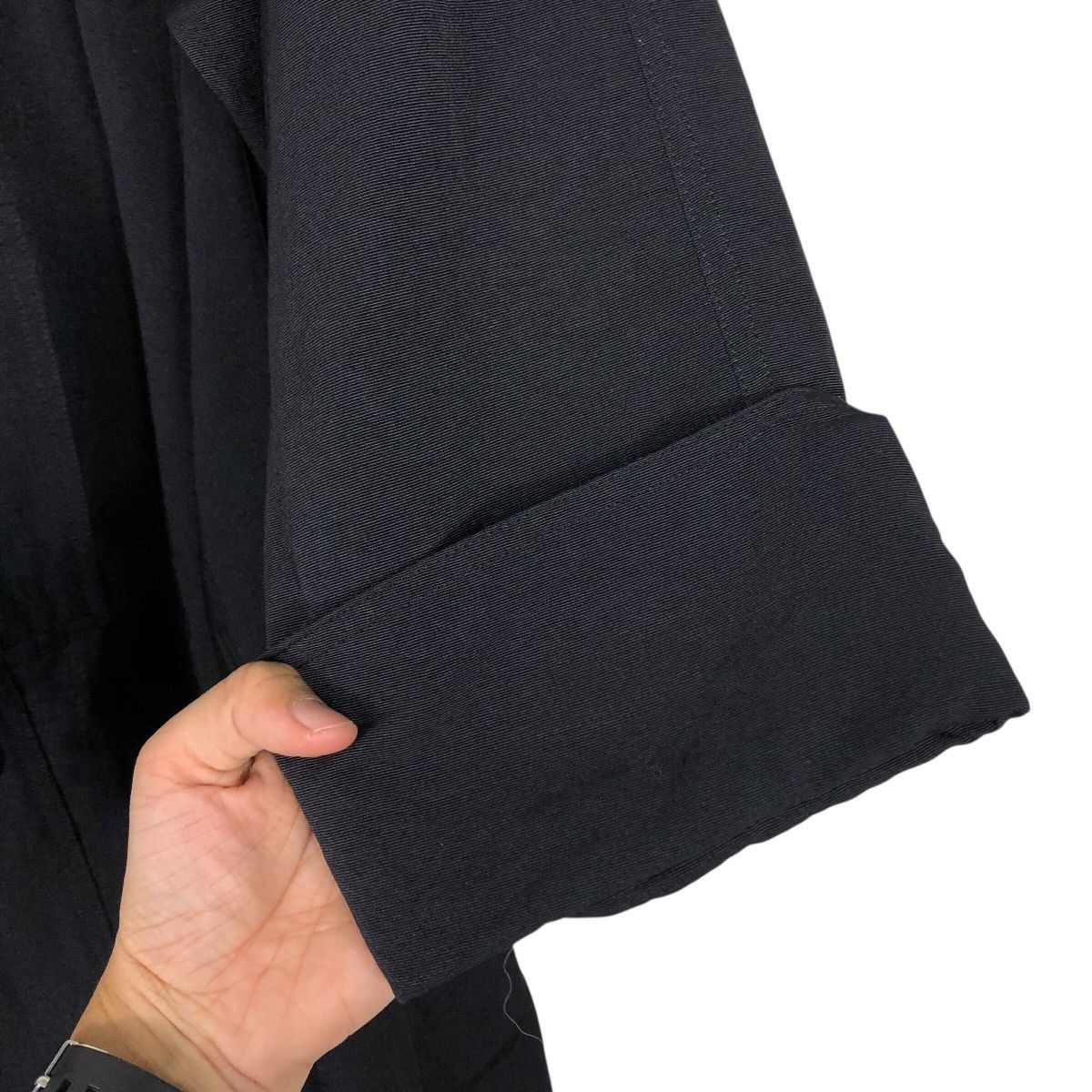Issey Miyake 📌Rich Black Vintage Long Jacket Runway Design The Ginza Size US M / EU 48-50 / 2 - 17 Thumbnail