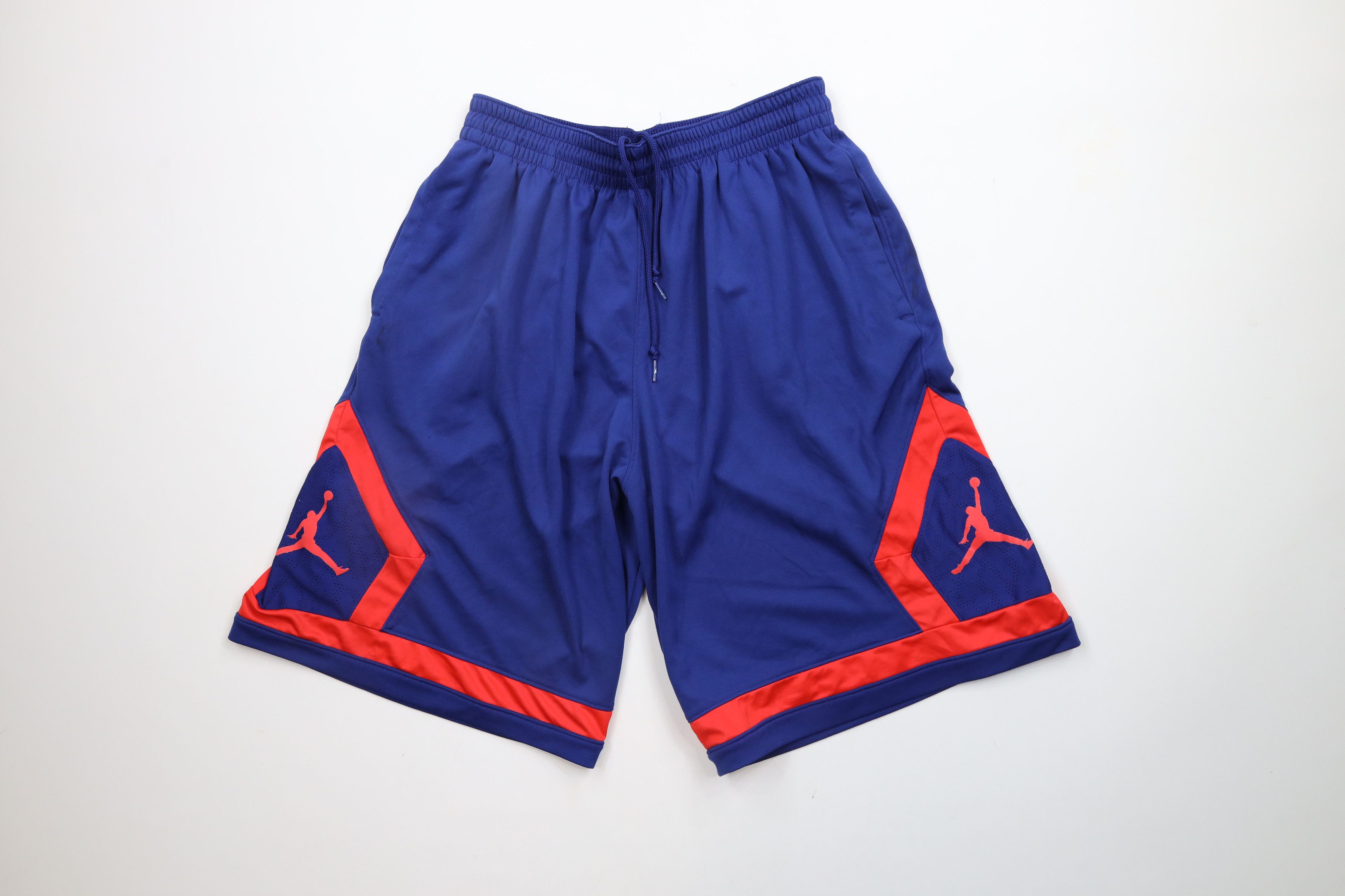 Nike × Vintage Nike Air Jordan Jumpman Gym Basketball Shorts Blue Polyester Size US 36 / EU 52 - 1 Thumbnail