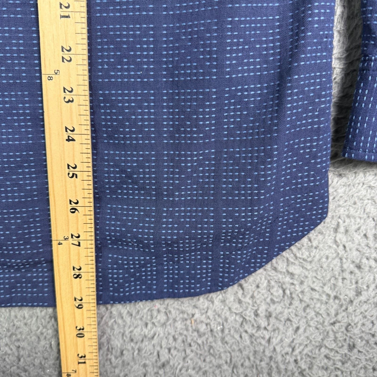 Rogue Territory Rogue Territory Sashiko Oxford Work Shirt Mens S Blue USA Size US S / EU 44-46 / 1 - 8 Thumbnail
