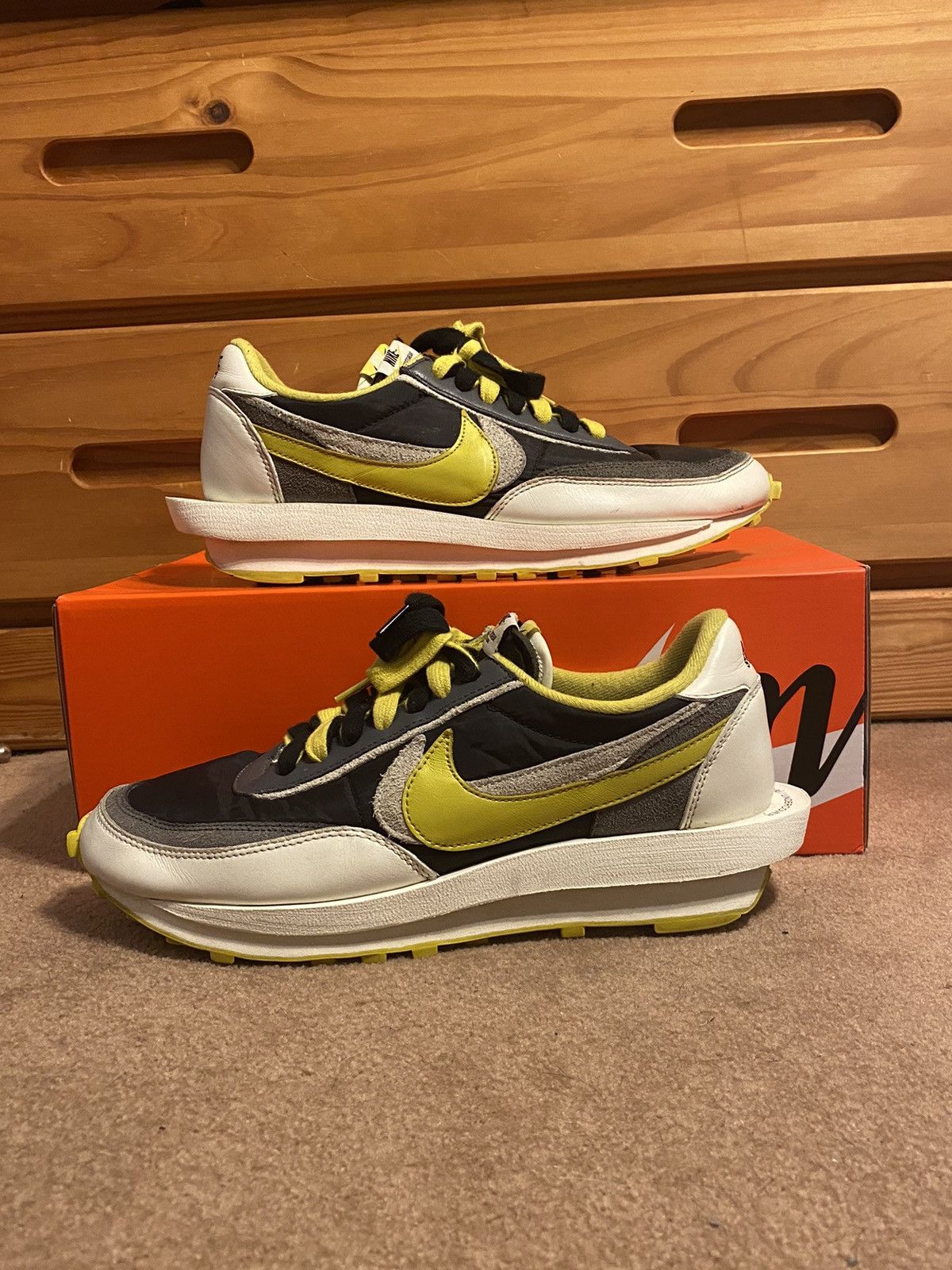 Nike × Sacai × Undercover Nike Sacai Undercover LDWaffle Bright Citron Size 11.5 Size US 11.5 / EU 44-45 - 2 Thumbnail