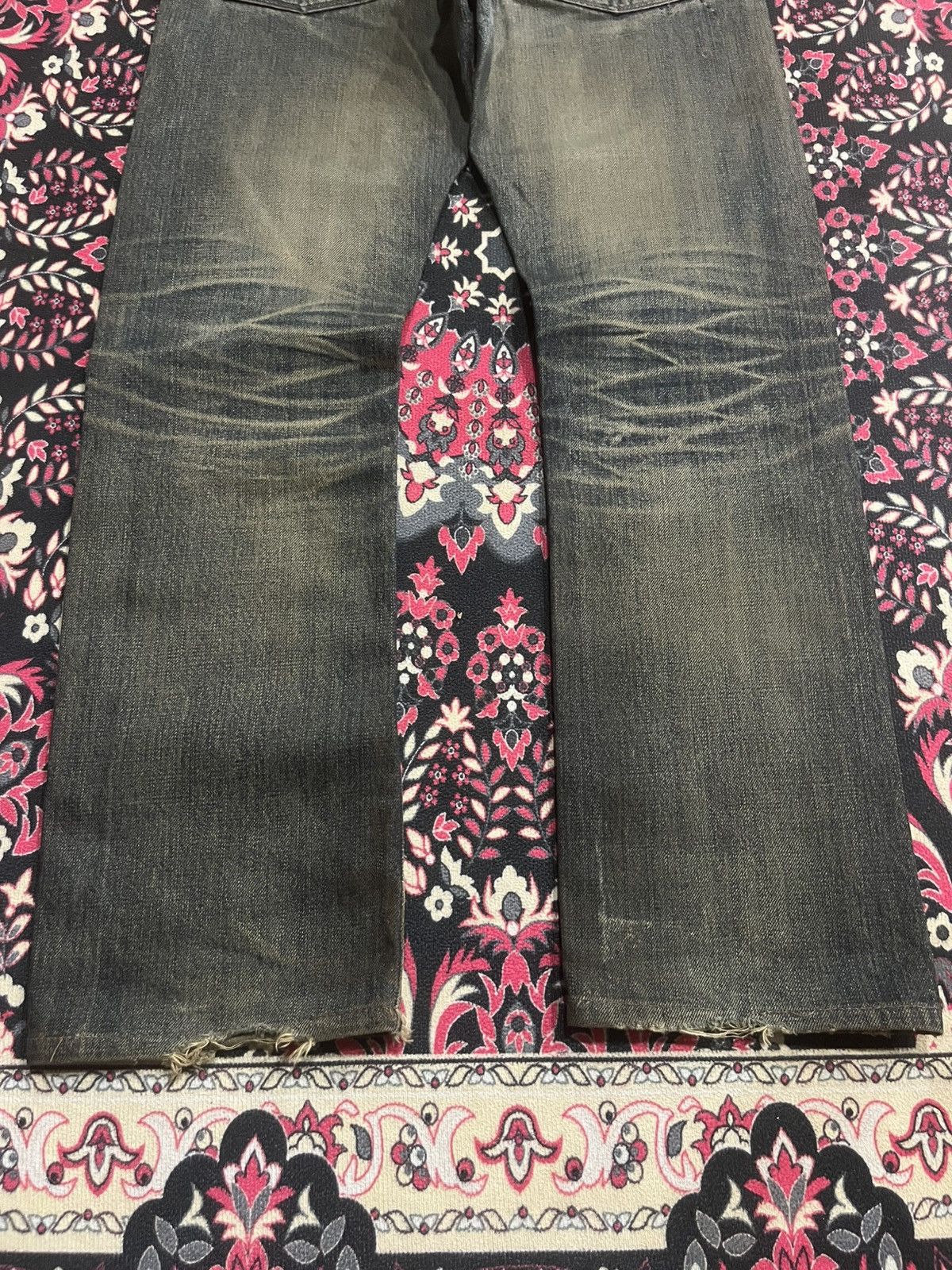 Paul Smith Red Ear Vintage Paul Smith Red Ear Mud Whisker Washed Selvedge Jeans Size US 29 - 13 Thumbnail