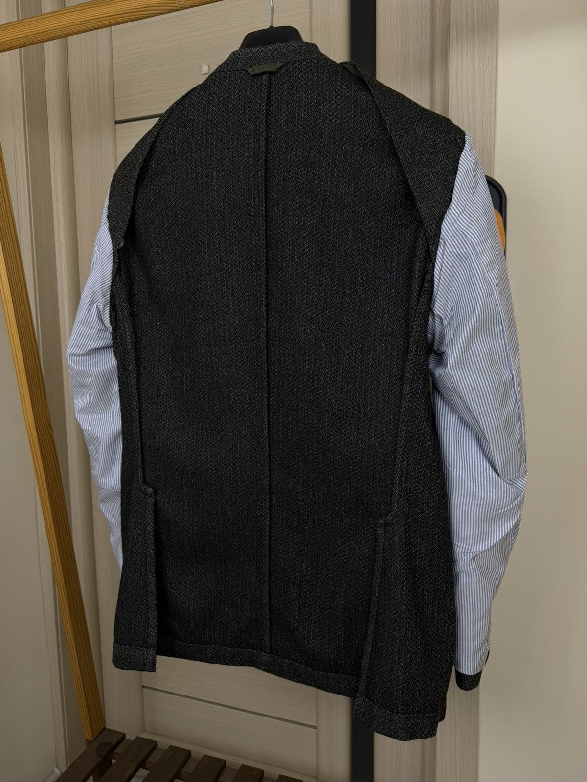 Other Rose and Born Lubiam unlined Mesh Wool Sport Blazer Jacket Size 50L - 17 Thumbnail