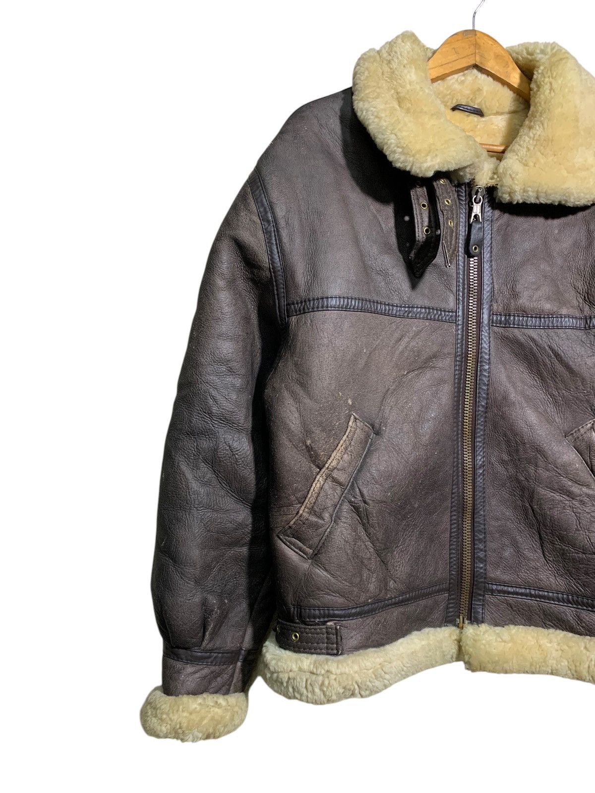 Other 🔥SHEEPSKIN LEATHER JACKETS TYPE B3 AVIATION Size US L / EU 52-54 / 3 - 2 Thumbnail