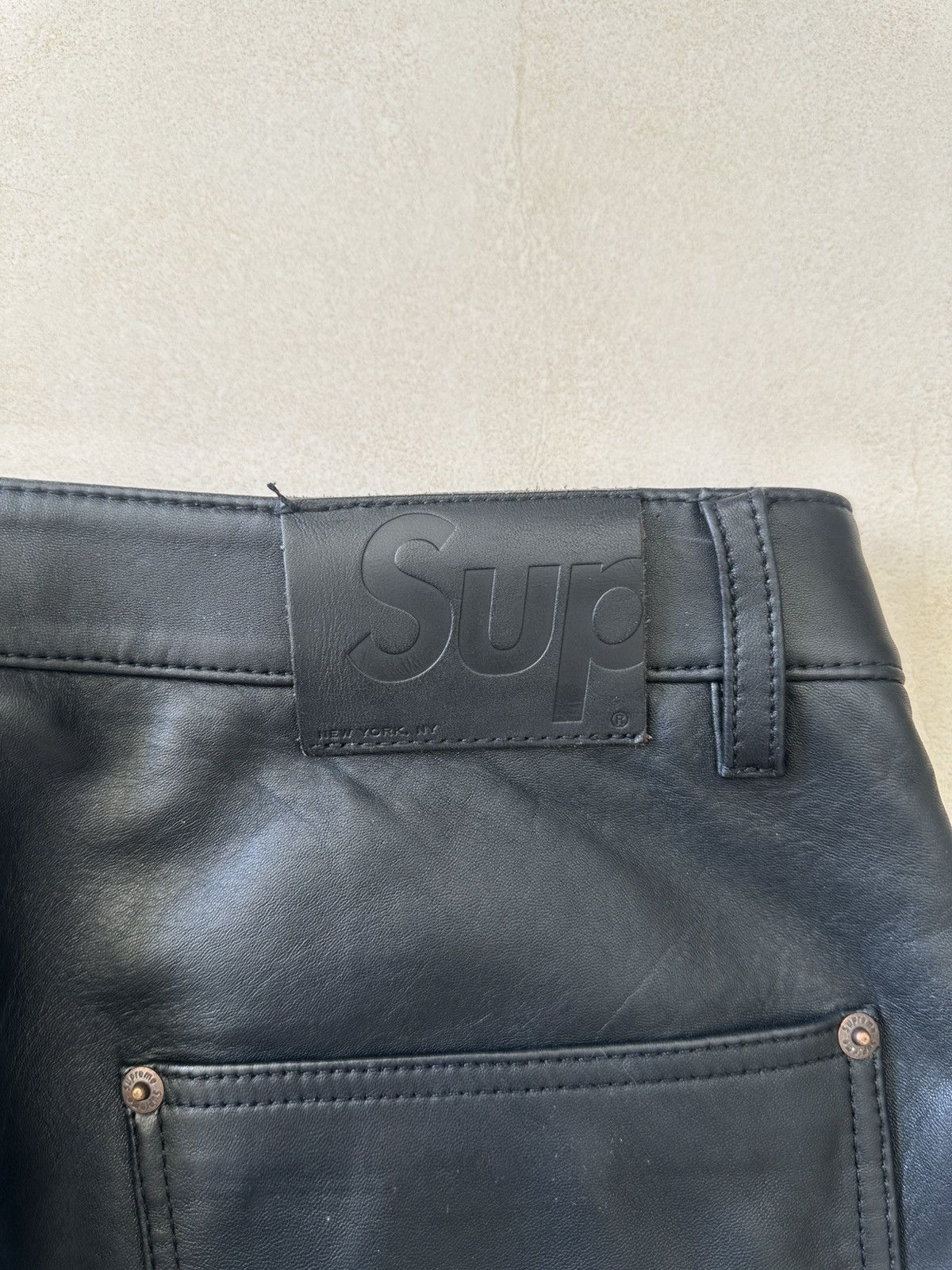 Supreme Supreme FW 2023 Leather Double Knee Pants Size US 30 / EU 46 - 3 Thumbnail
