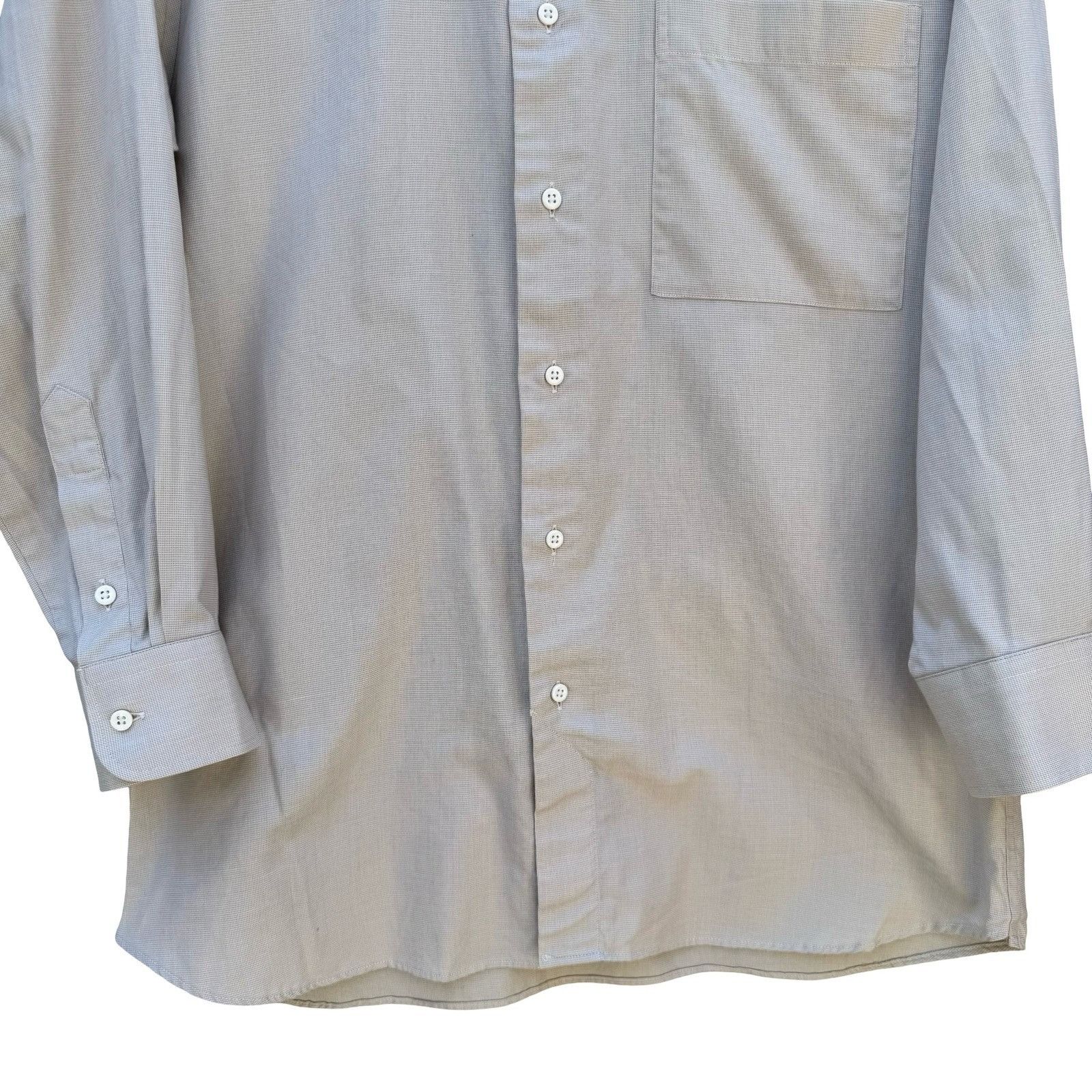 Ike Behar Ike Behar New York Mens Tan Micro Check Dress Shirt 15.5 34 Size US M / EU 48-50 / 2 - 4 Thumbnail