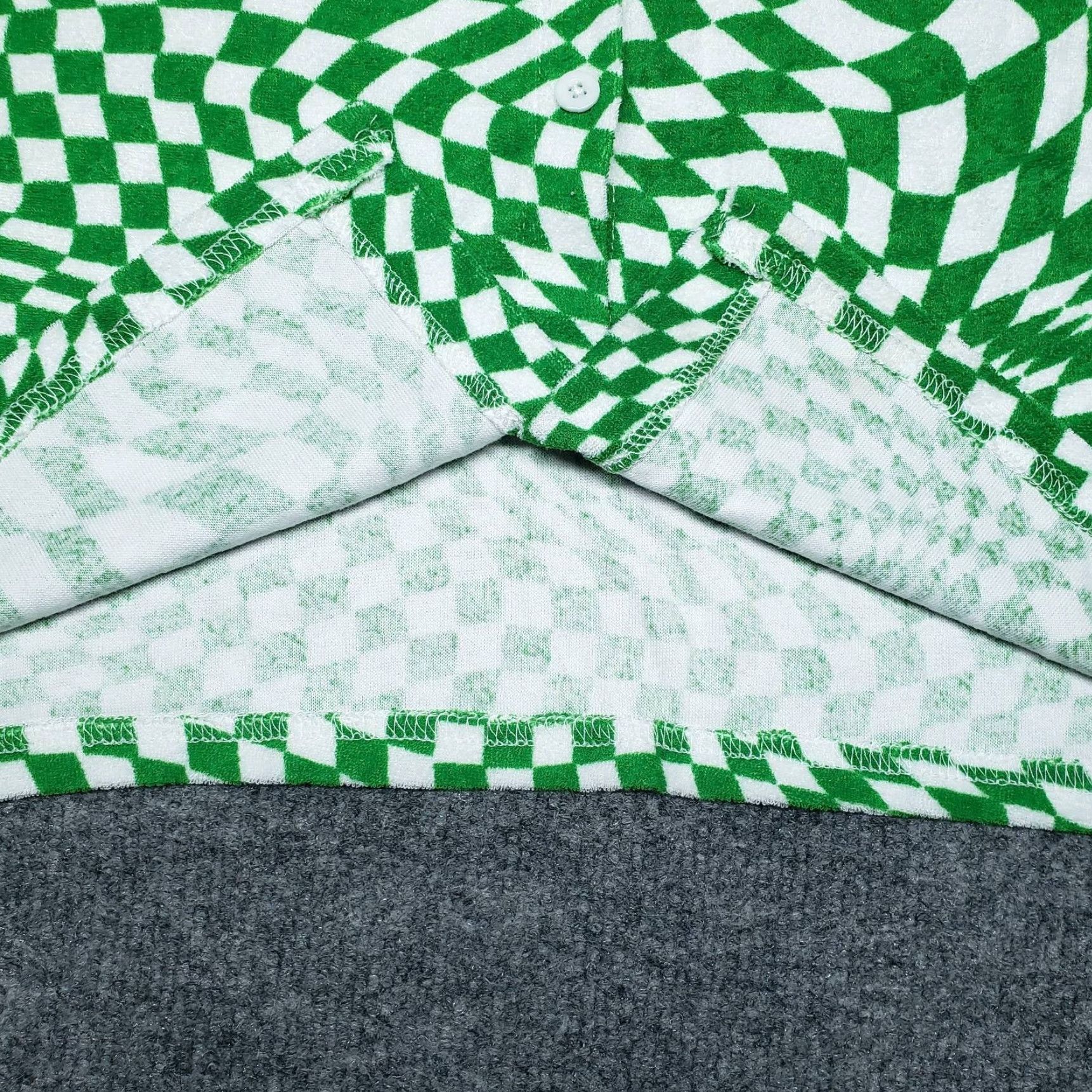 Vintage VINTAGE Rue21 Top Womens Plus 3X Green Checkered Short Sleeve Button Up Collared New Size XXL / US 16-18 / IT 52-54 - 3 Thumbnail